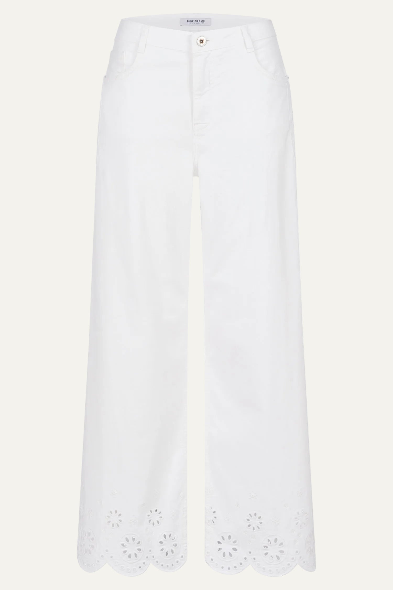 Judy wide leg - ivory flowers