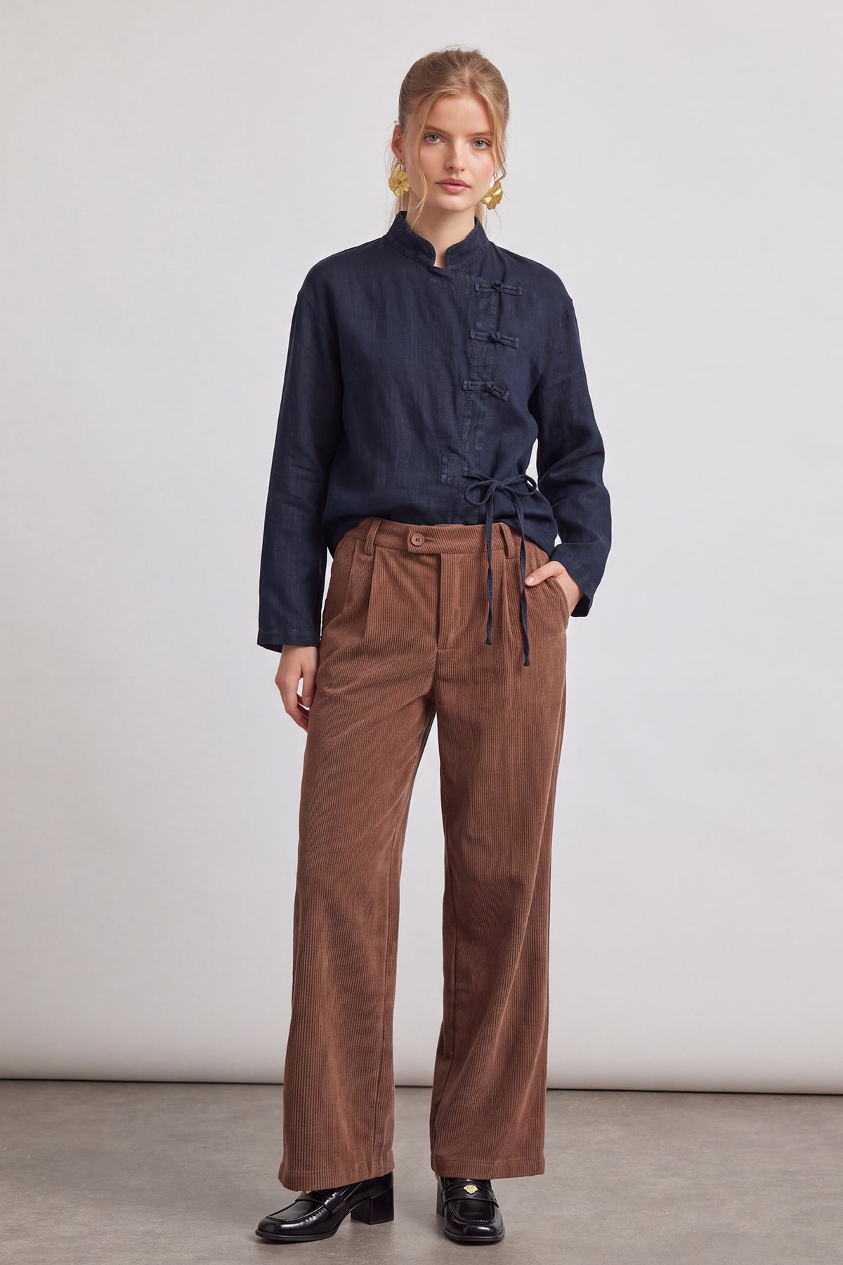 Judy wide leg - nougat cord