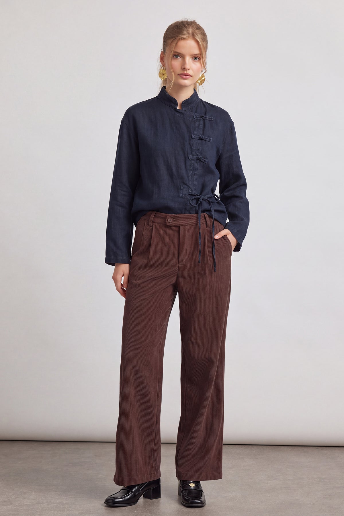 Judy wide leg - nougat cord