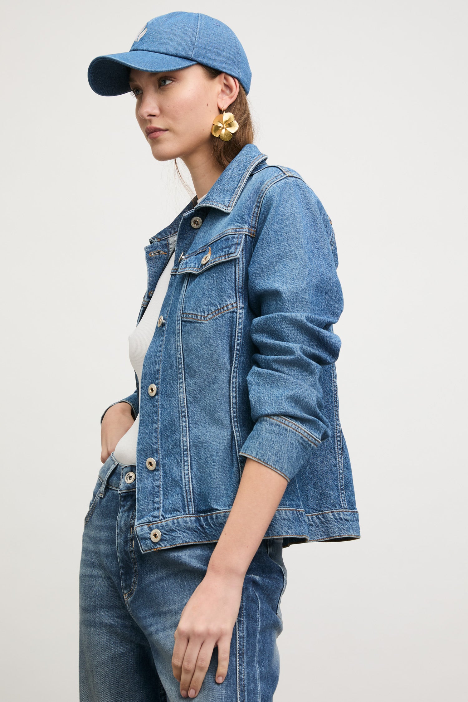 BF Cap - washed denim