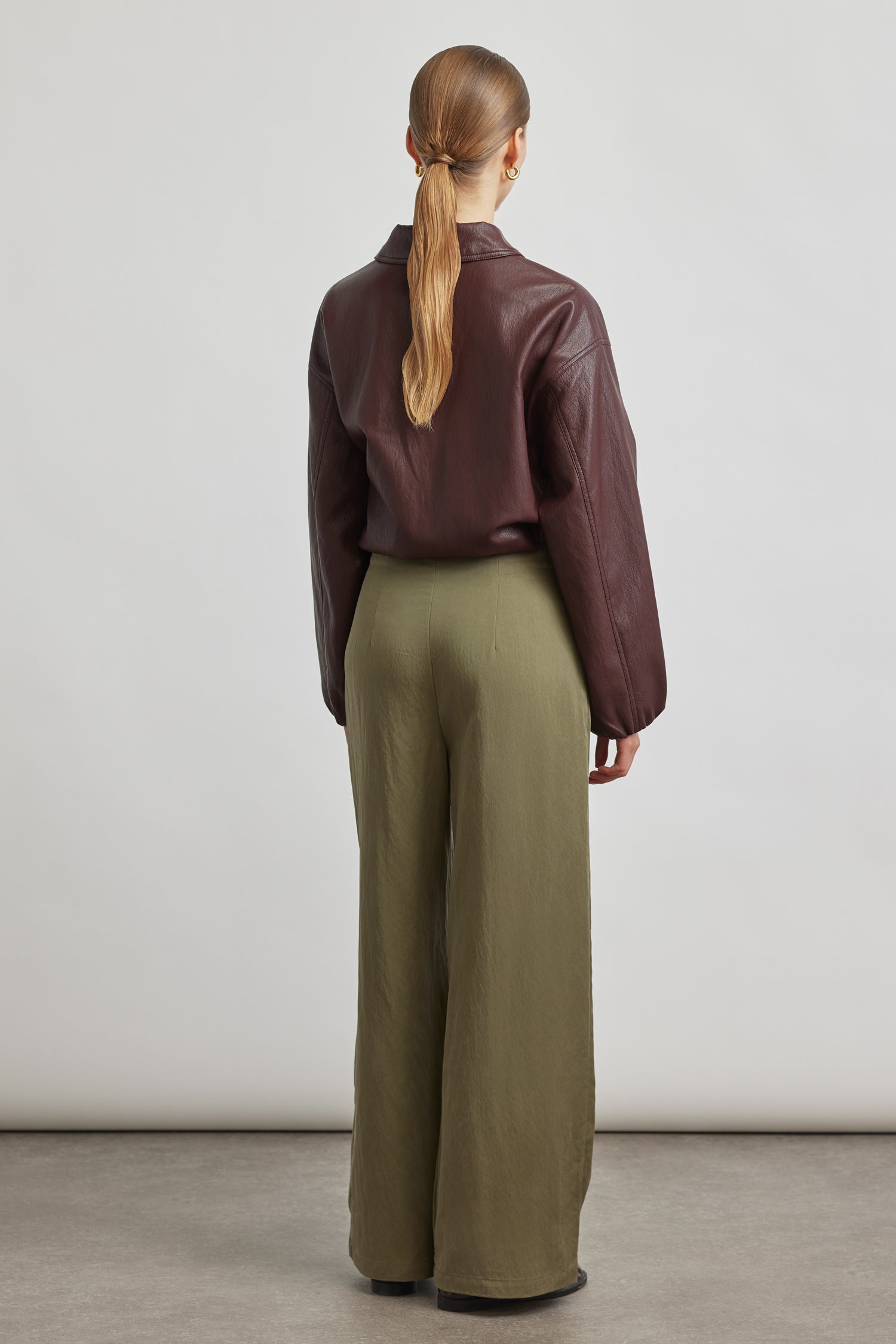 Holly paperbag fit - moss green