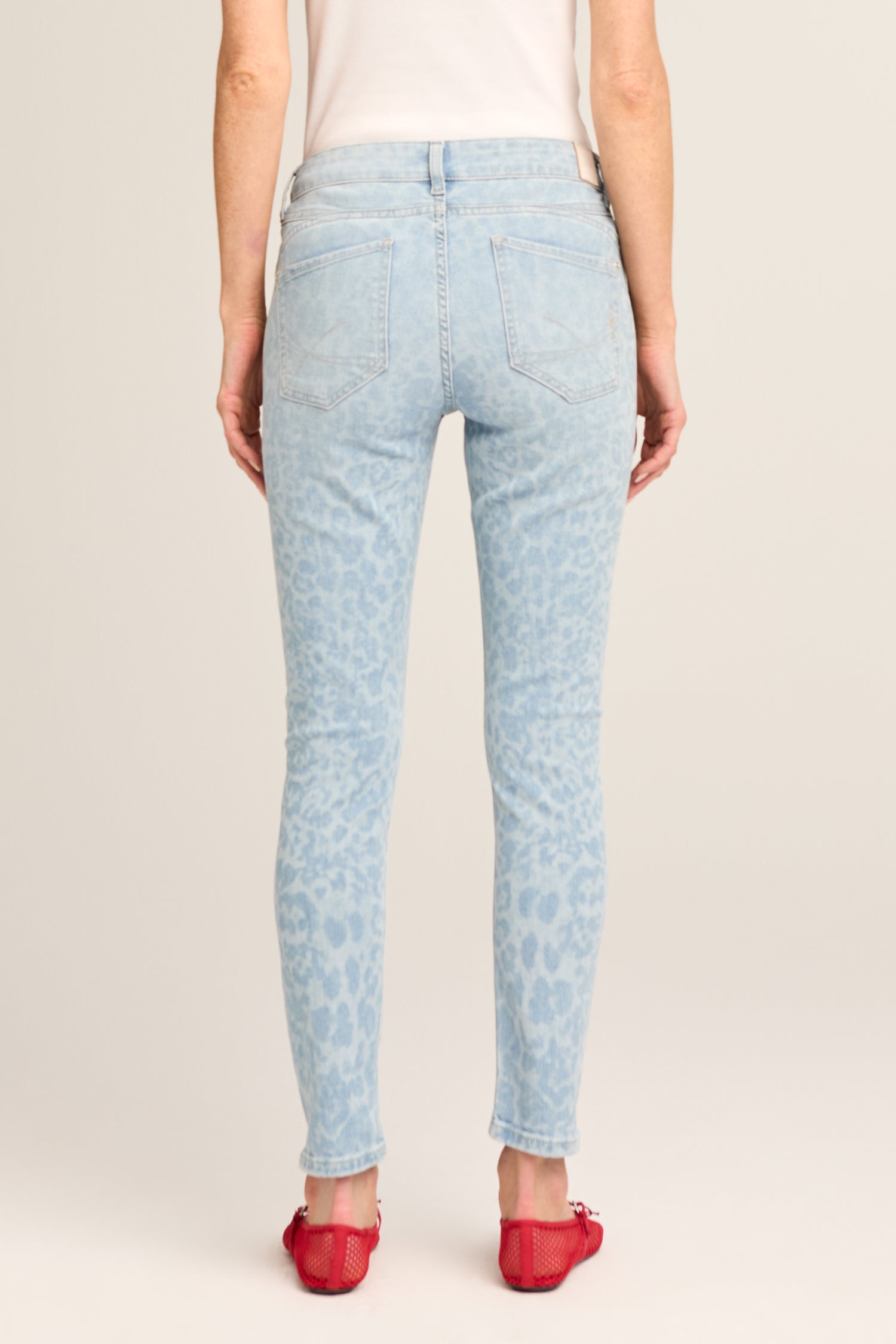 Alicia skinny - blue denim leo