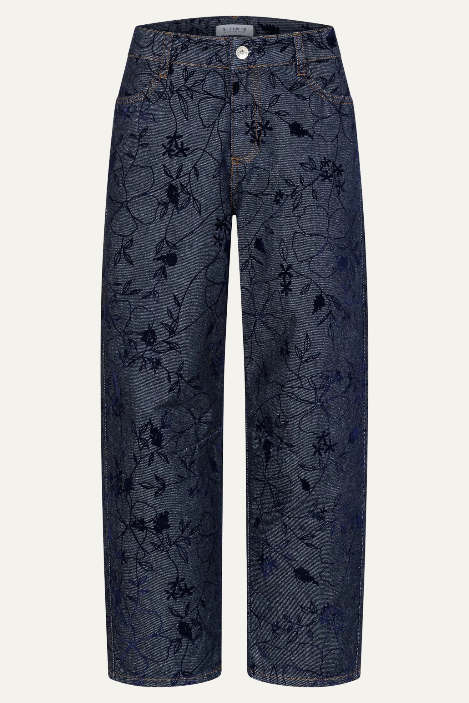 Zoe barrel fit - indigo flowers