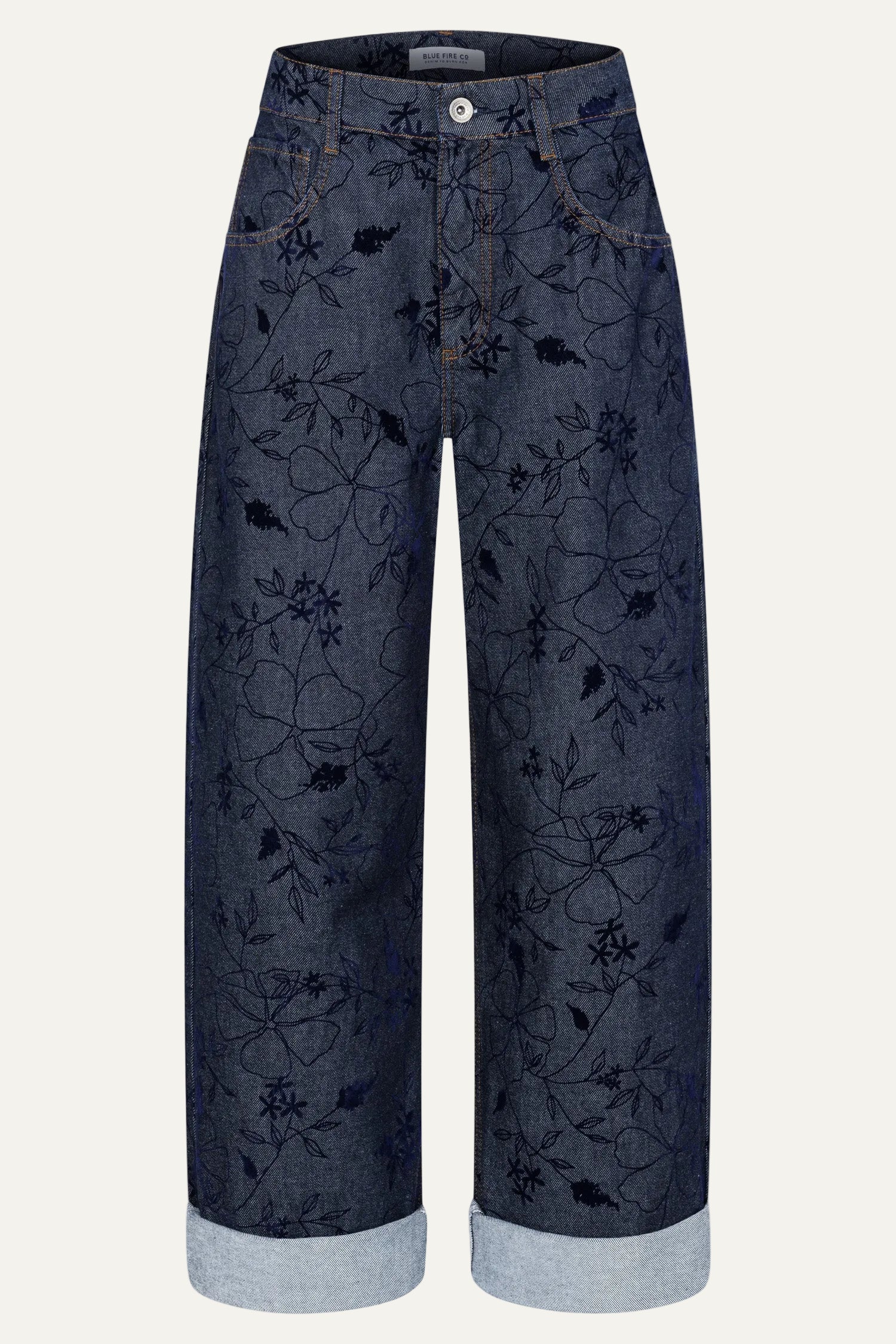 Aimee baggy - indigo flowers