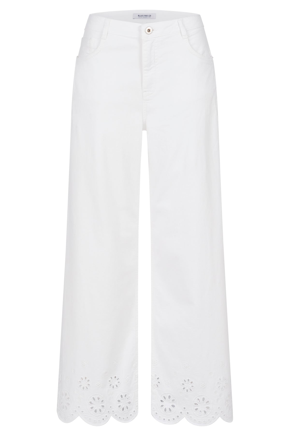 Judy wide leg - ivory flowers