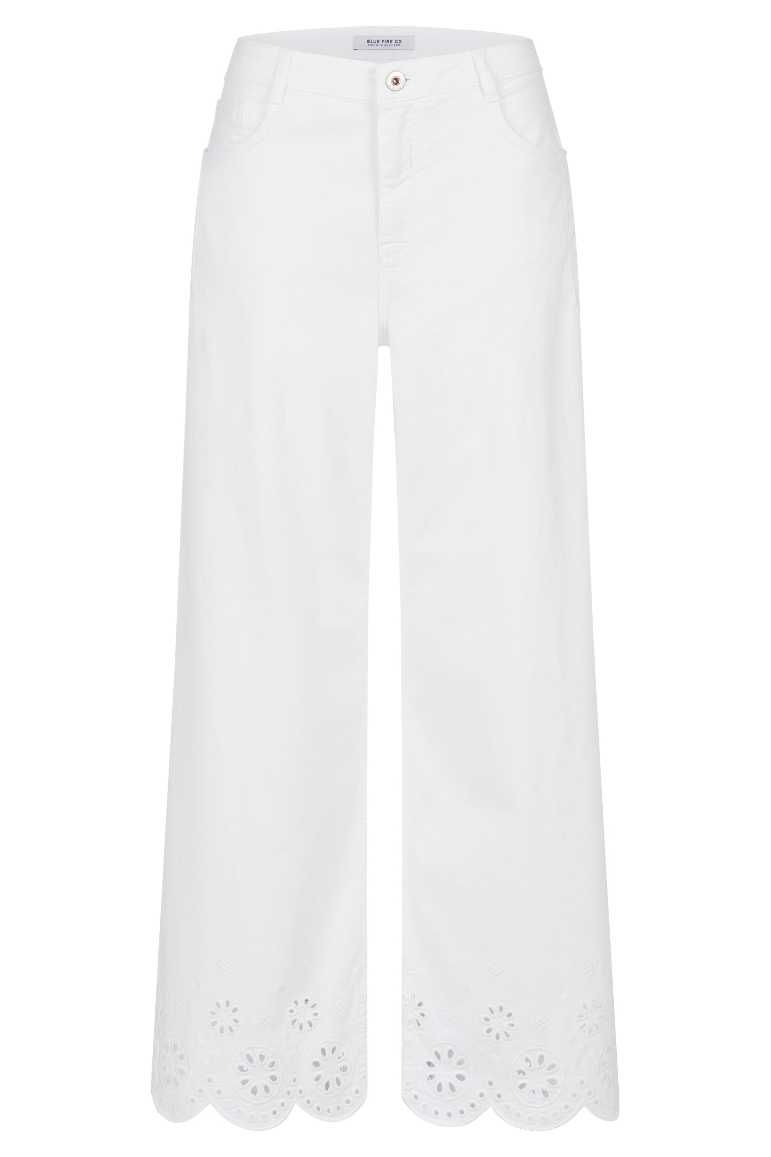 Judy wide leg - ivory flowers