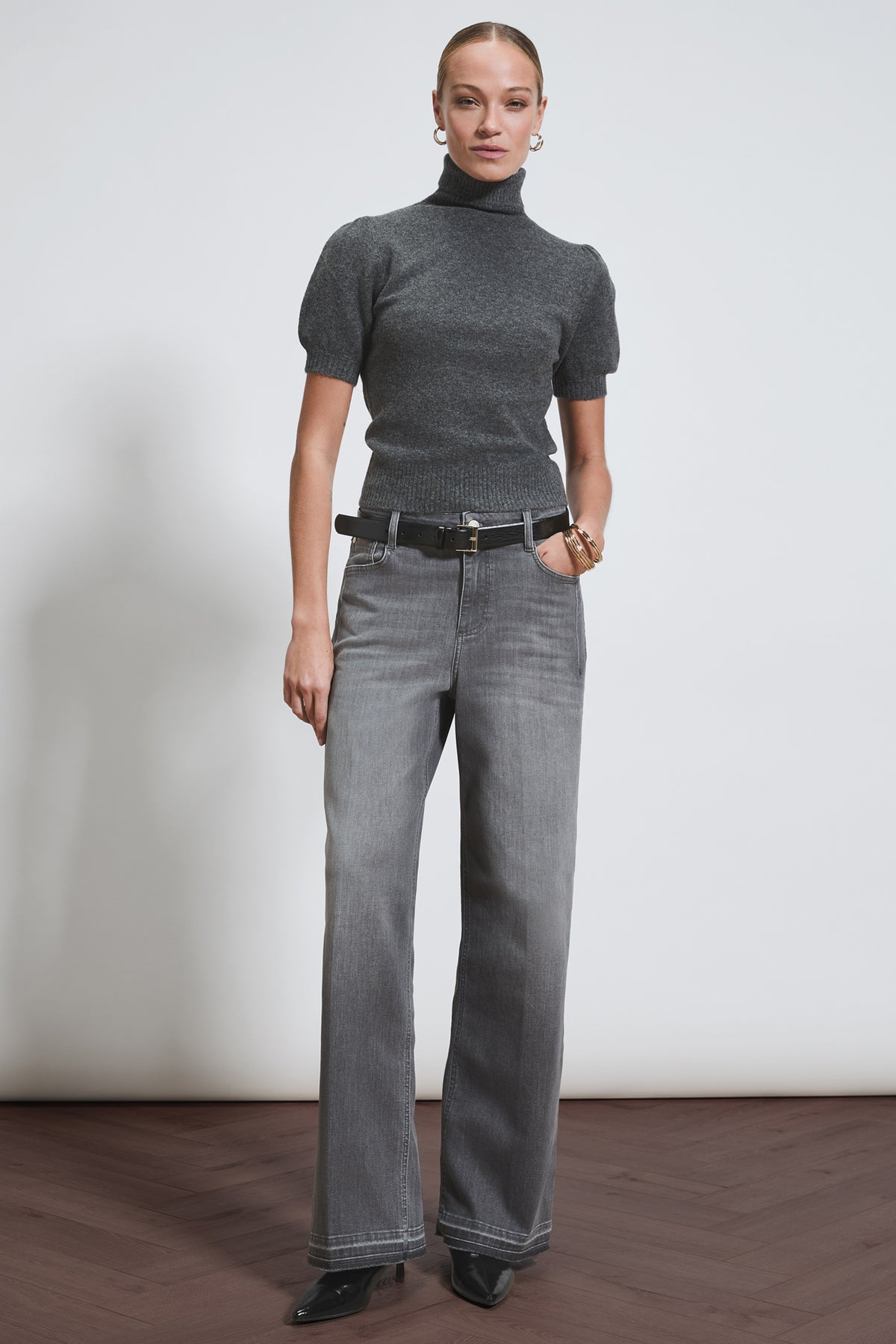 Judy wide leg - steel grey
