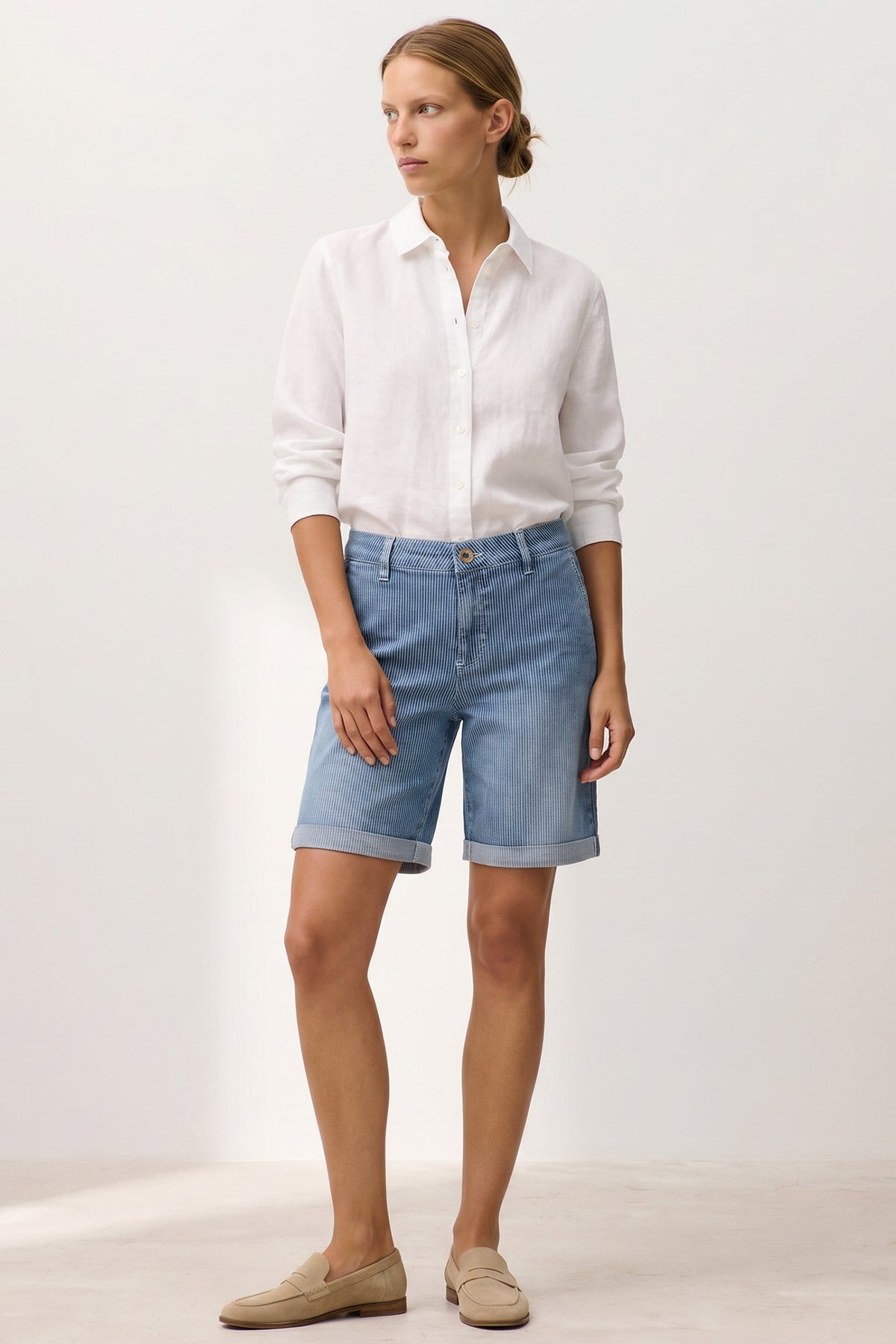 Chino shorts - sunset stripes