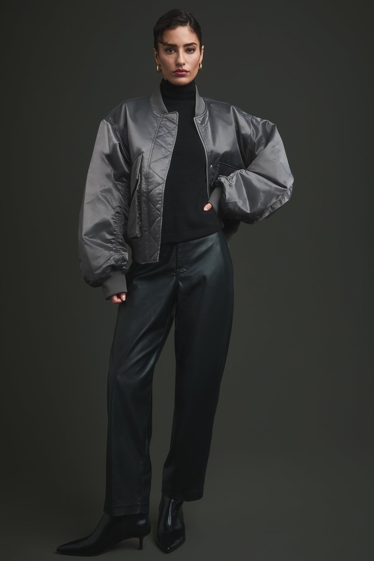Zoe barrel fit - black leather