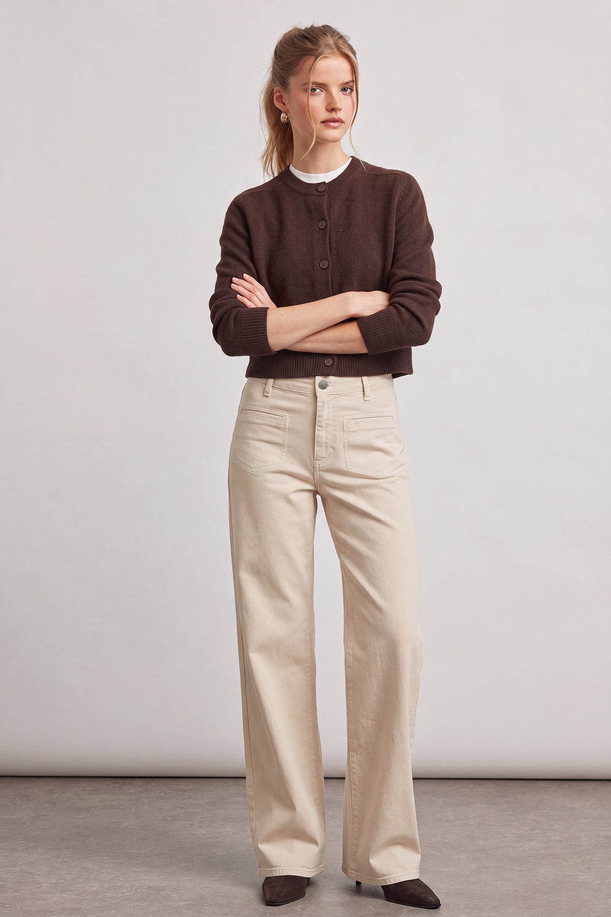 Judy wide leg - biscotti