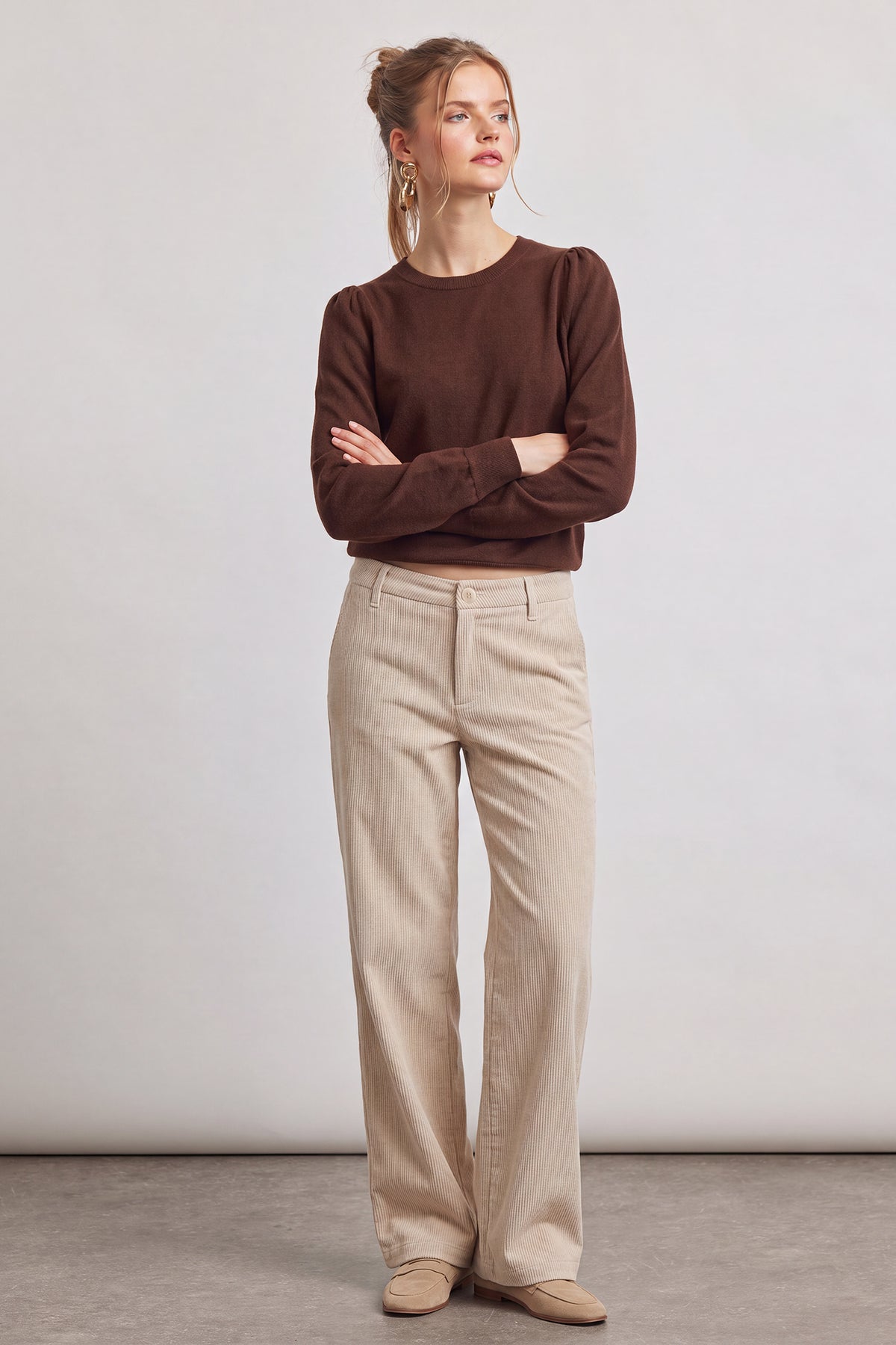 Judy wide leg - cashew