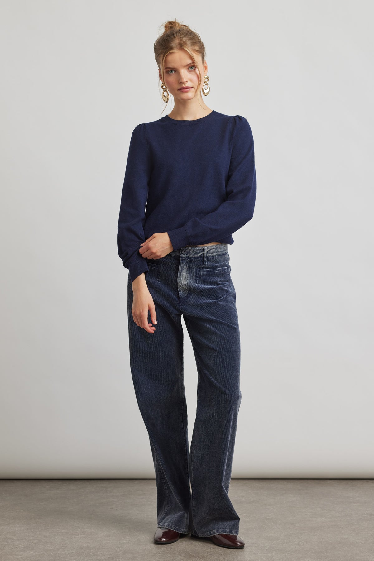 Judy wide leg - washed indigo