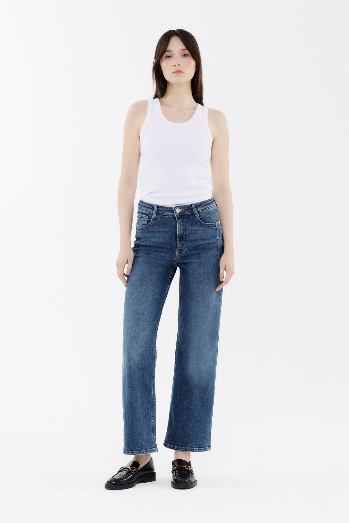 Judy wide leg - stone nos