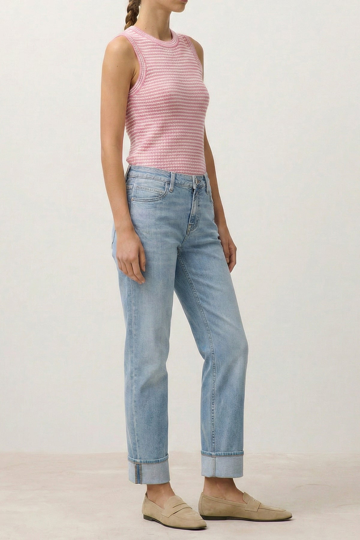 Lea straight - coastal blue