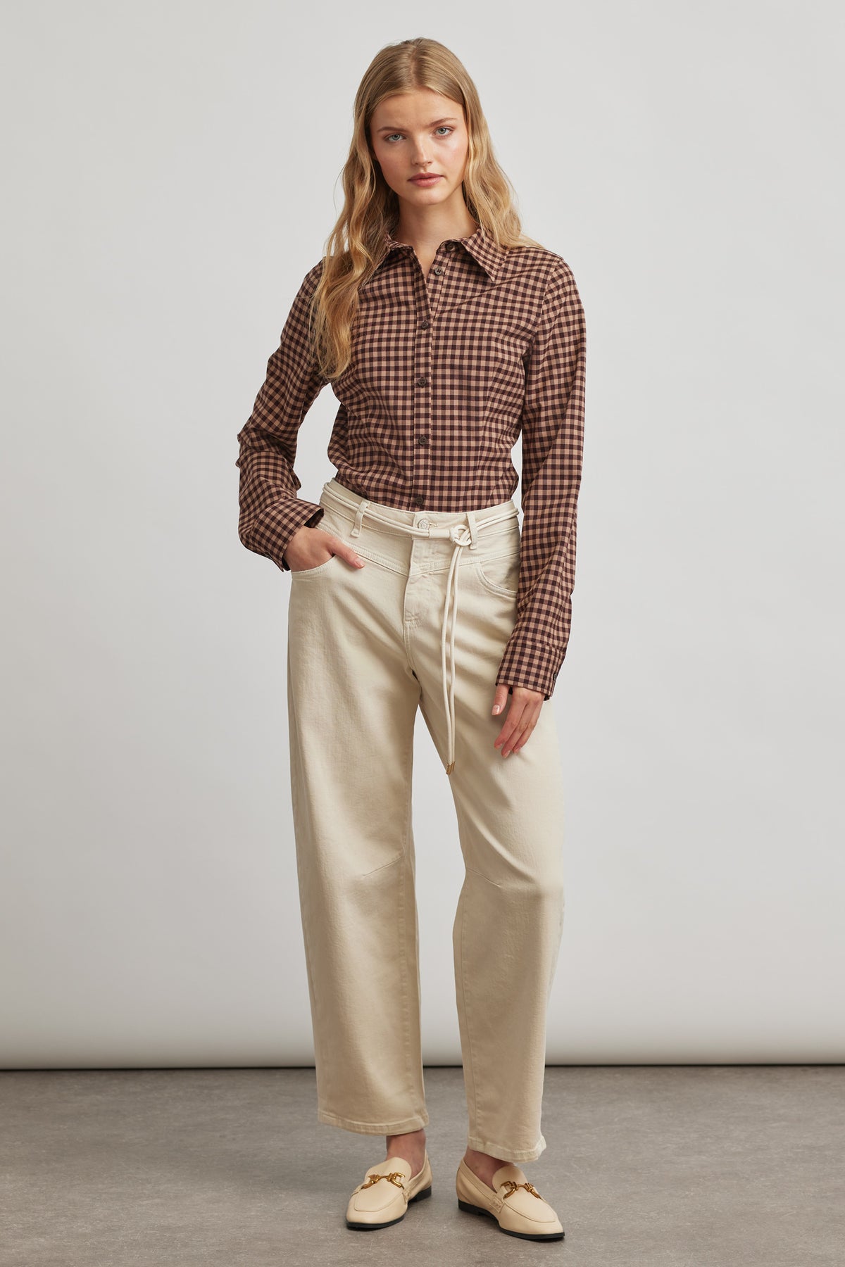 Zoe barrel fit - biscotti