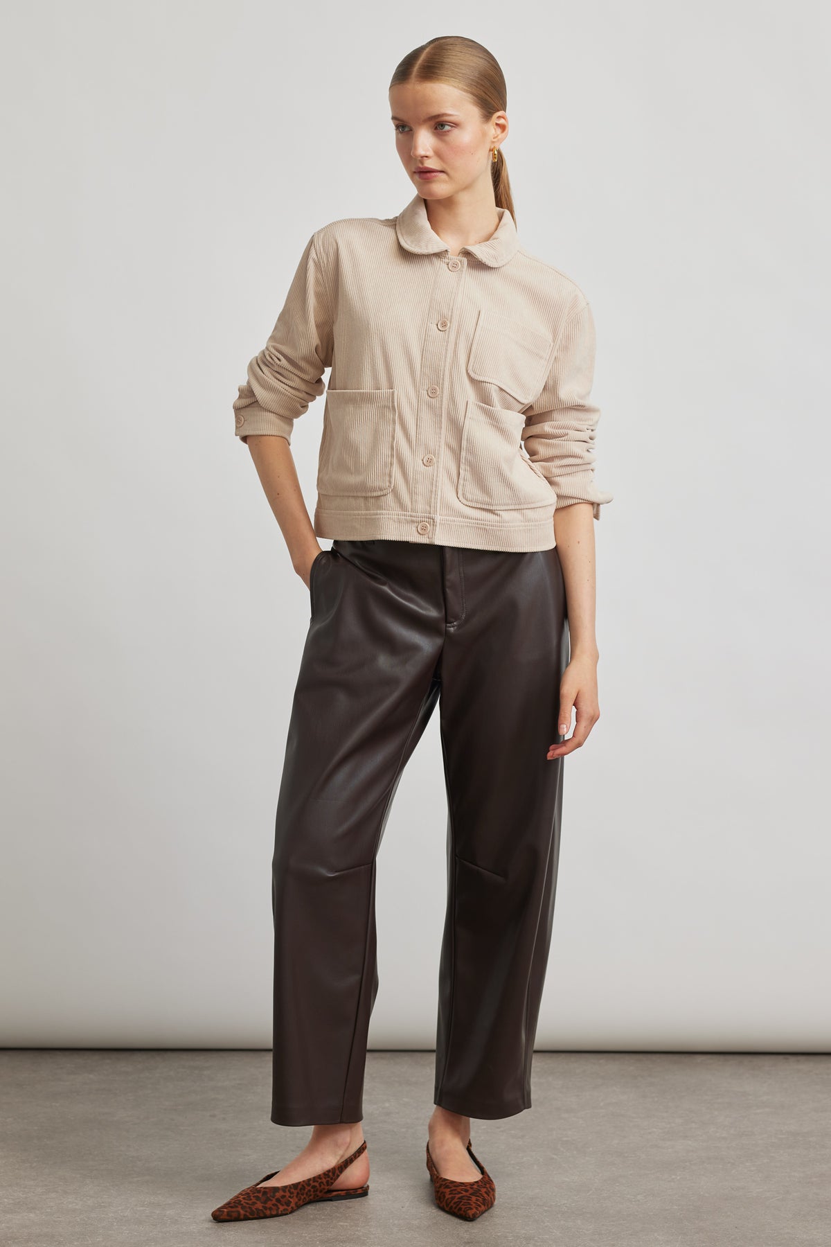Zoe barrel fit - chocolate leather