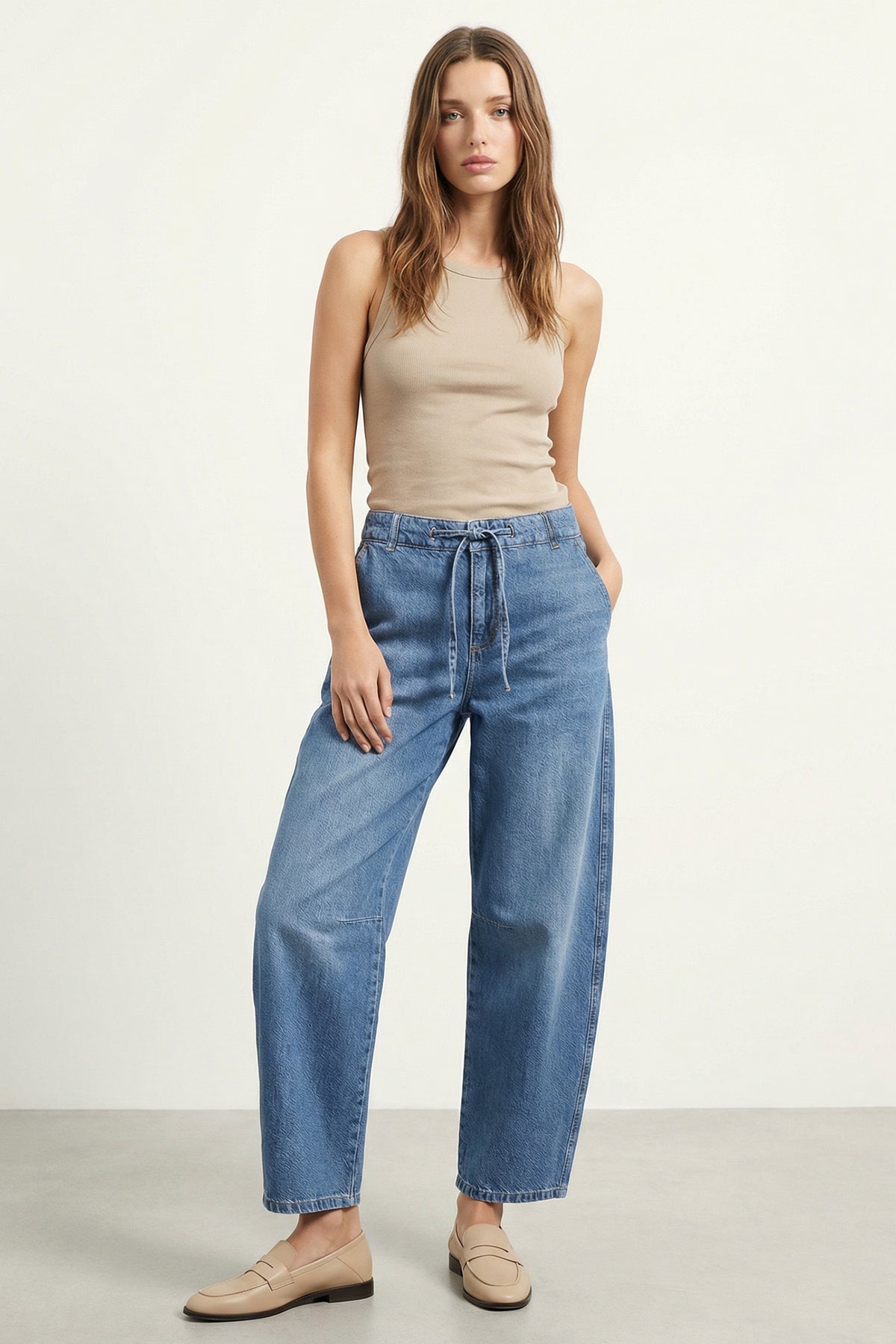 Zoe barrel fit - mid summer blue
