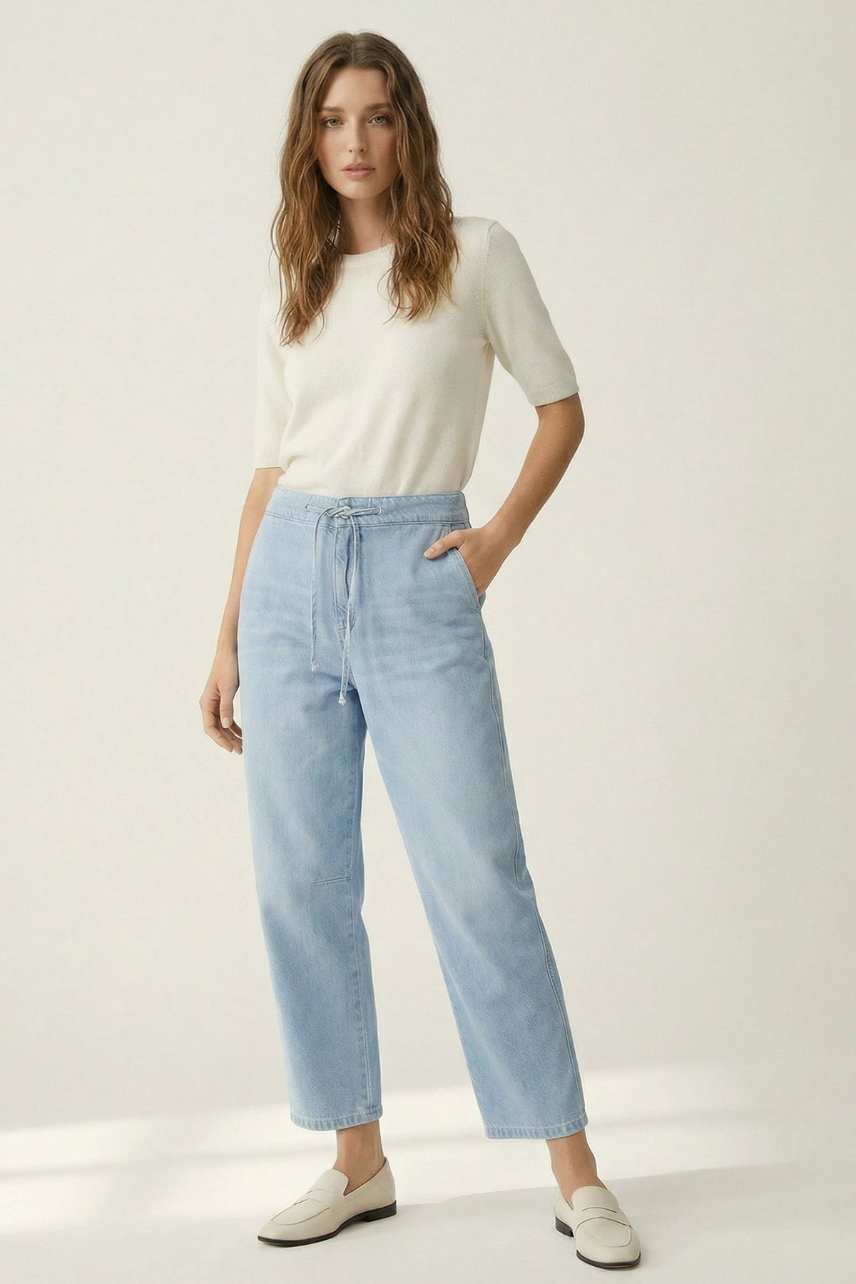 Zoe barrel fit - light summer blue