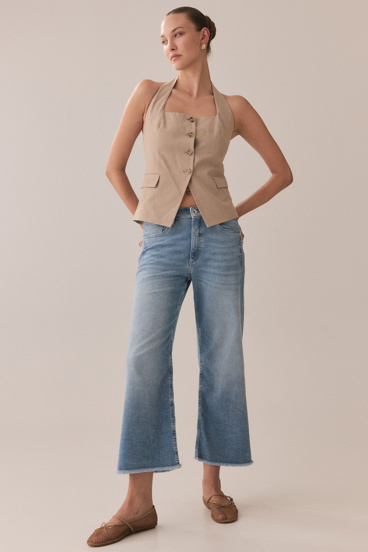 Grace culotte - botanical blue