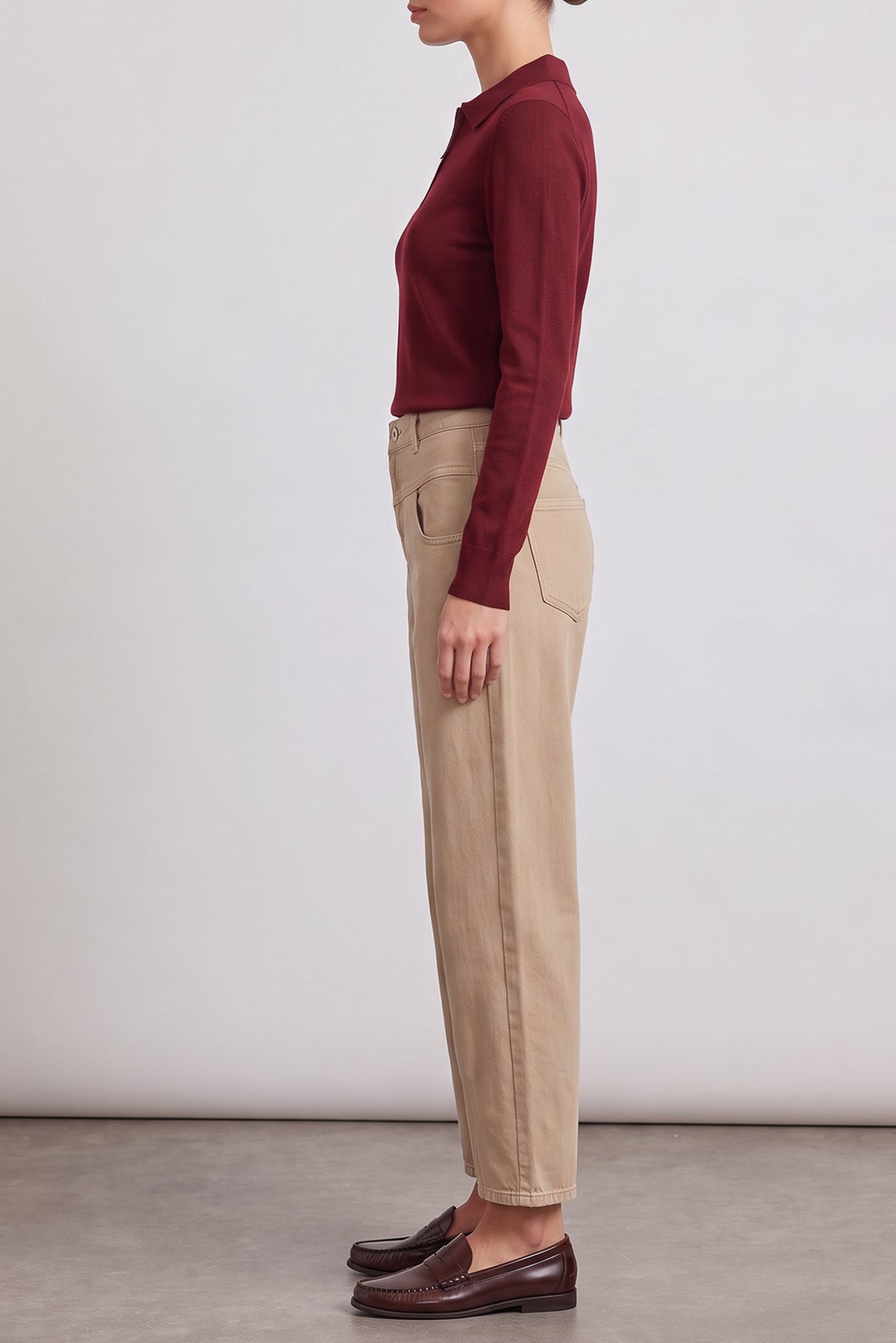 Kaia curved fit - cappuccino