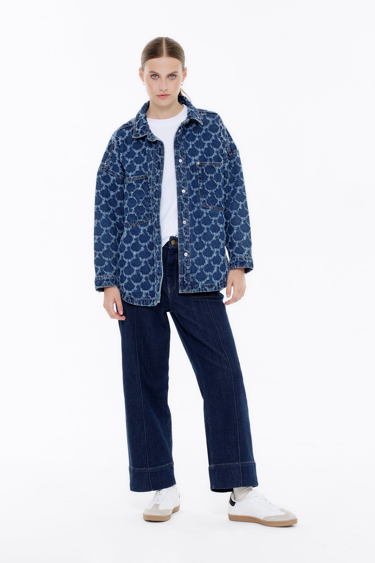 Shirty jacket - fancy denim