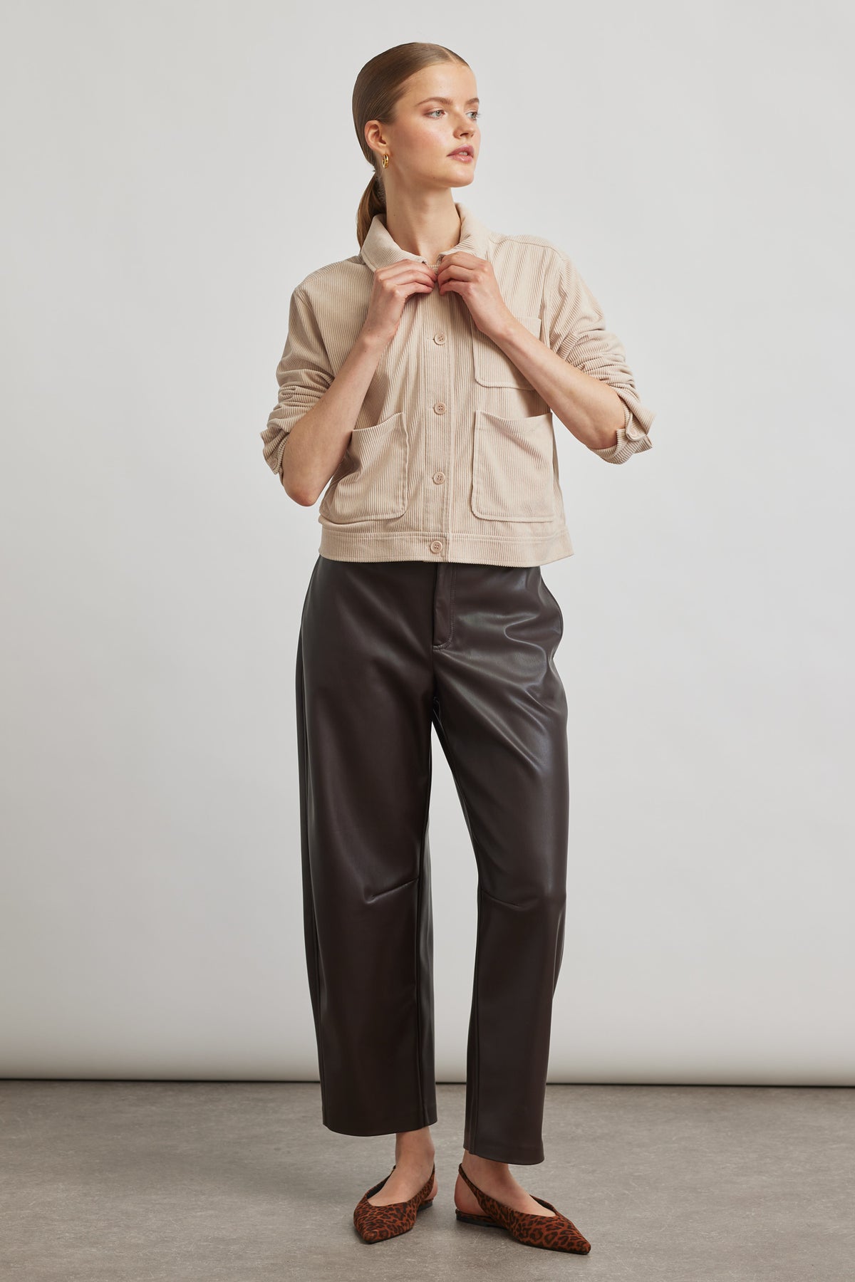 Fay pockets boxy jacket - cashew