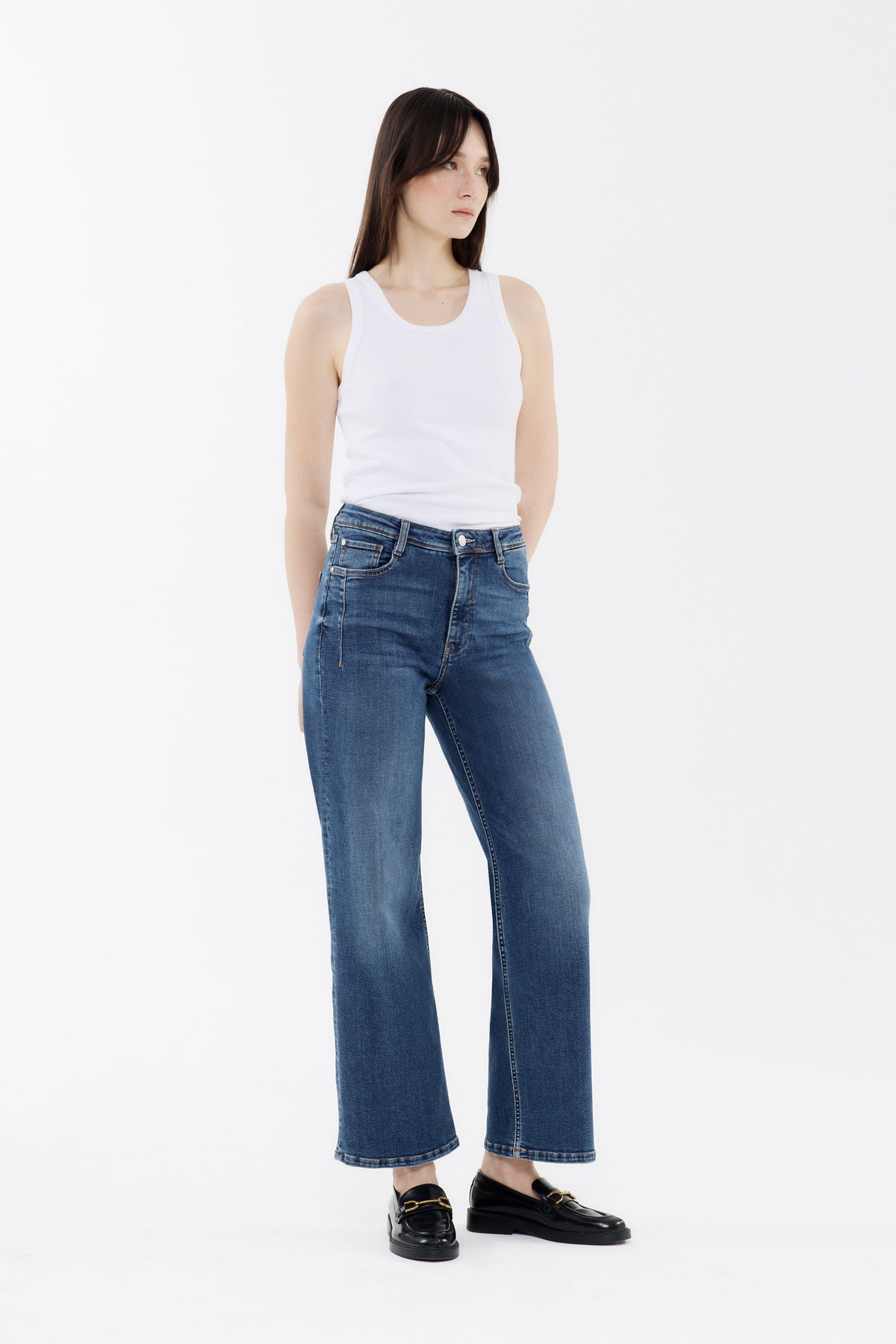 Judy wide leg - stone nos