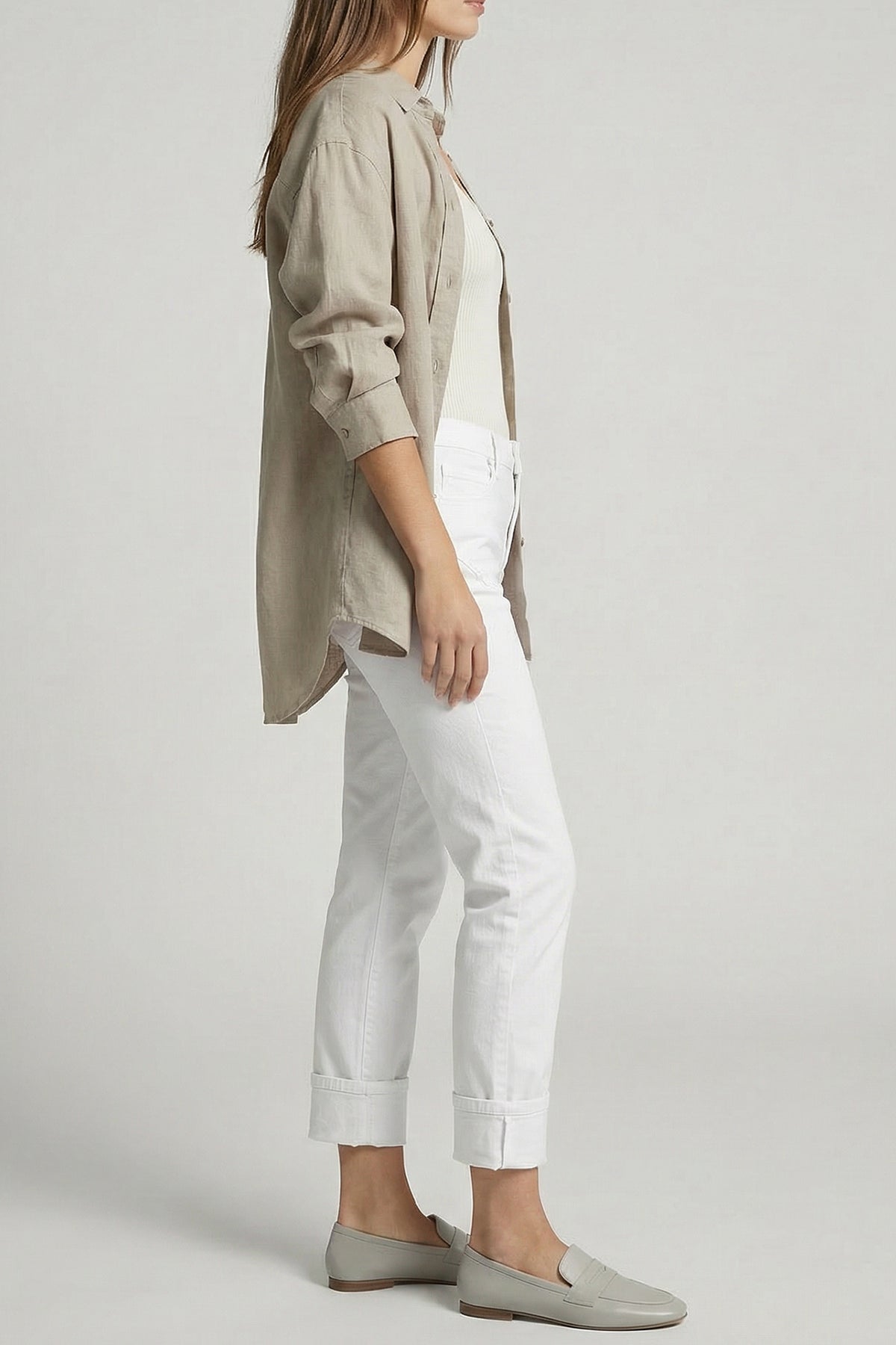 Lea straight - white denim