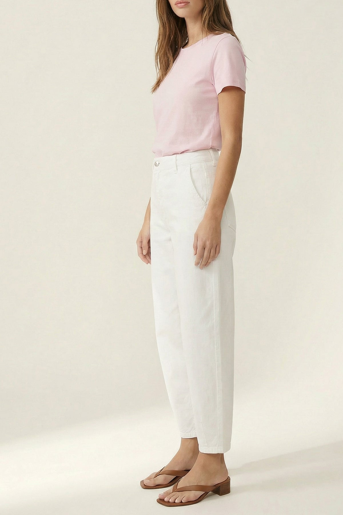 Kelly balloon - white denim