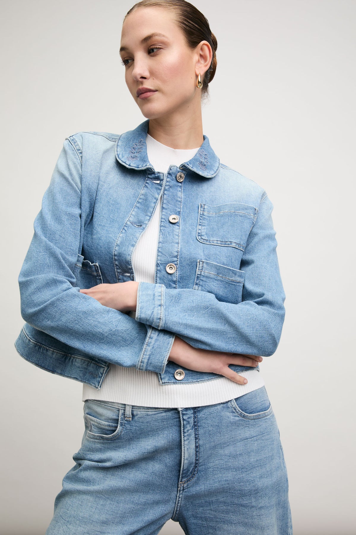 Kaia curved fit - botanical blue