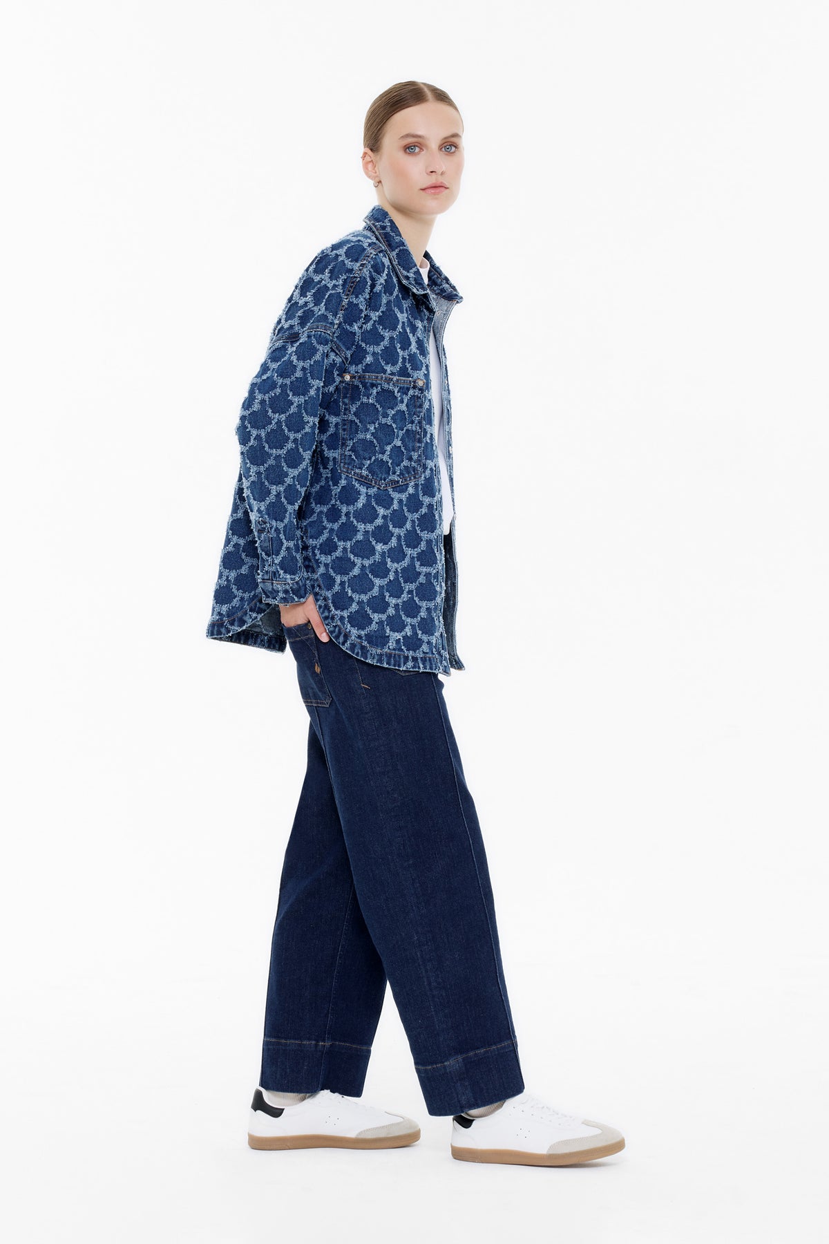 Shirty jacket - fancy denim