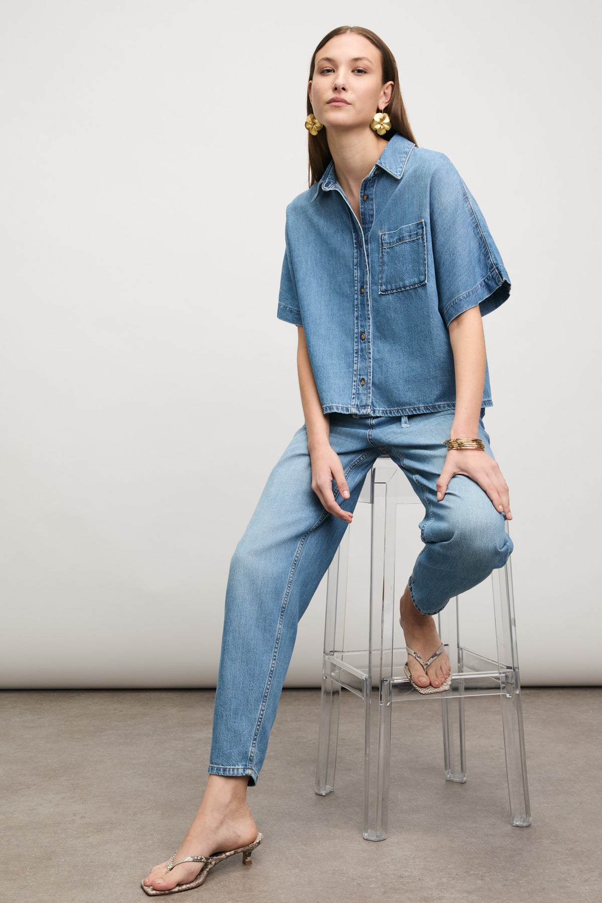 Nizza blouse - spring blue