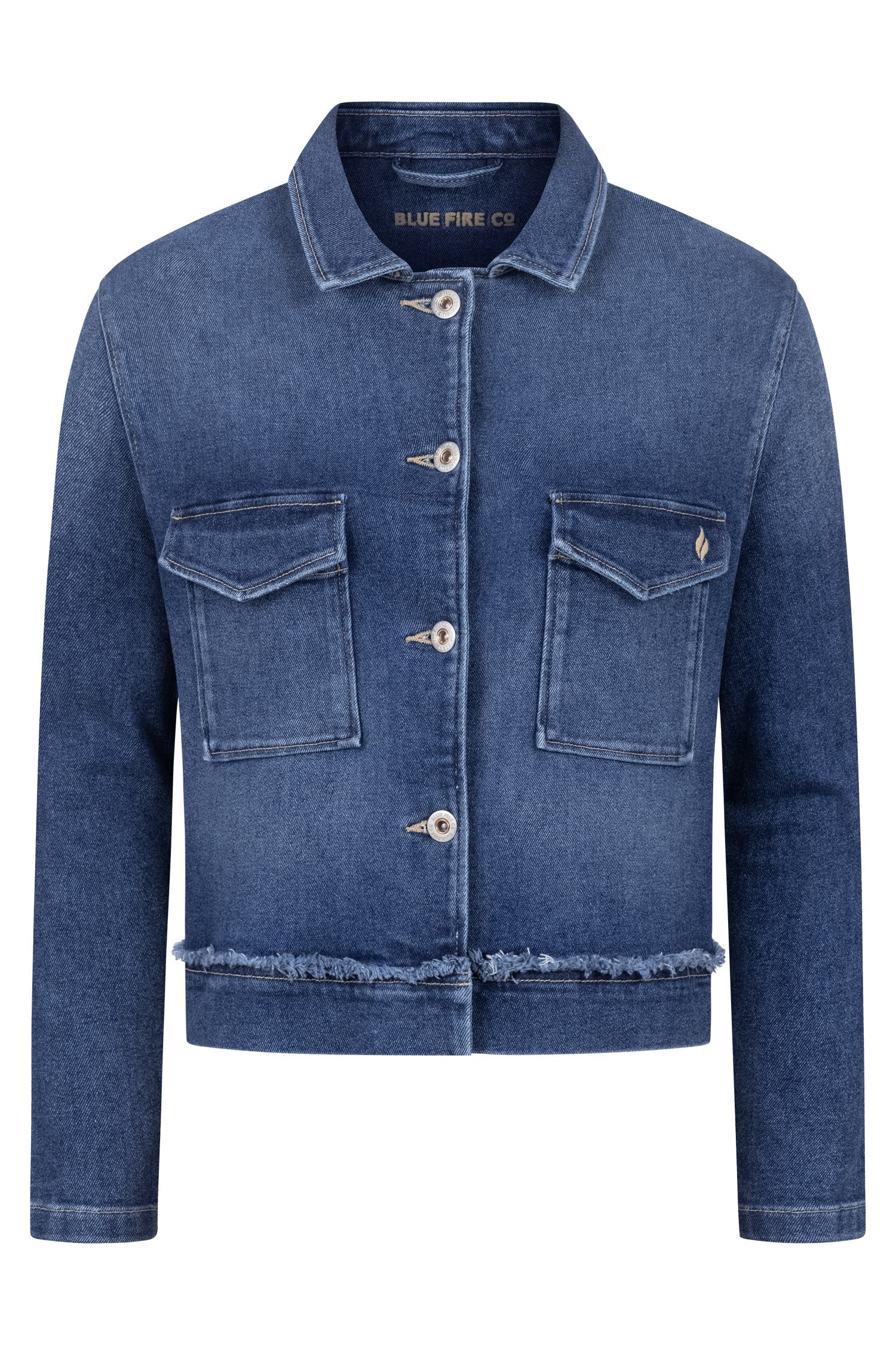 Lina cropped jacket - crispy denim