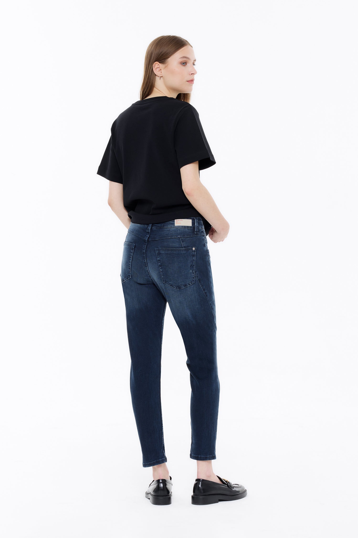 Gigi slim tapered - blue black stripe