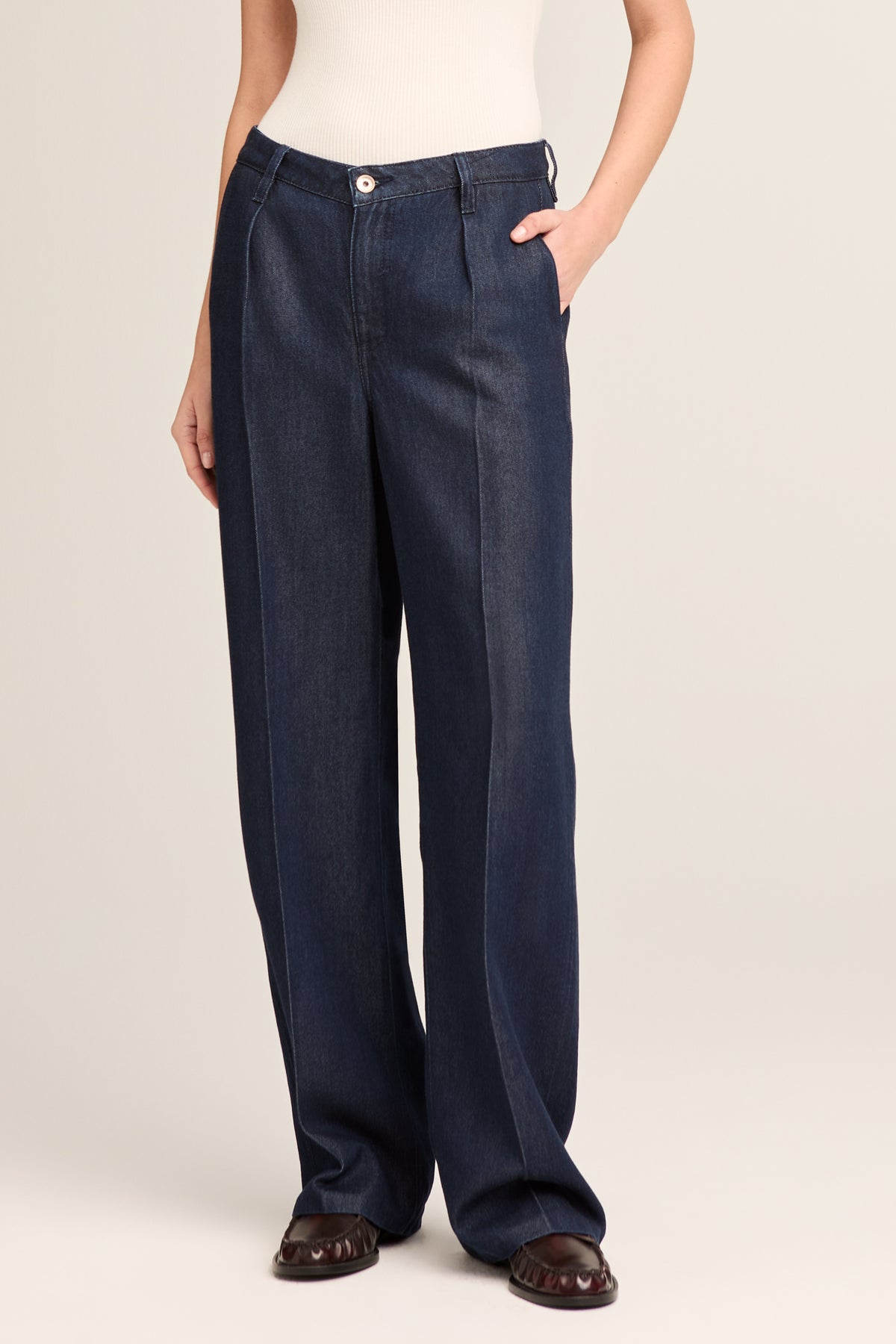 Judy wide leg - soft denim rinsed