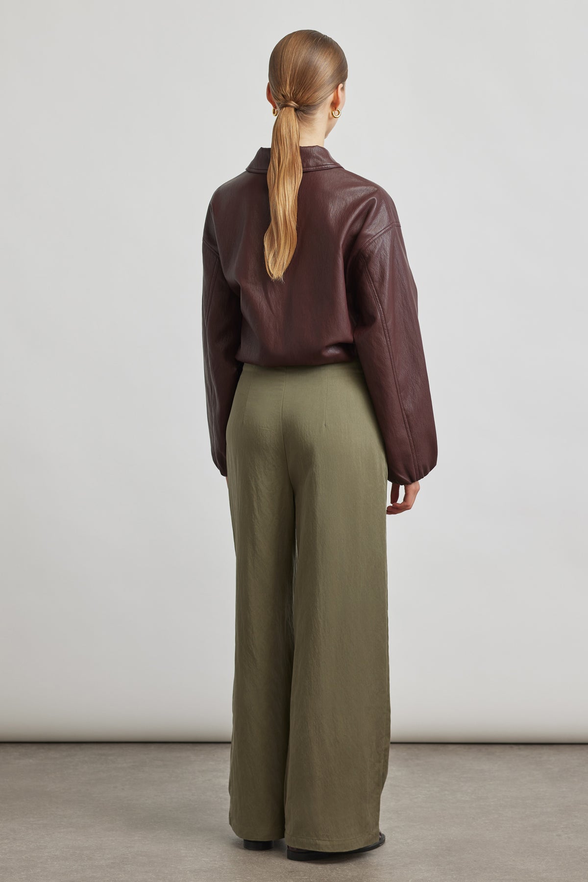 Holly paperbag fit - moss green