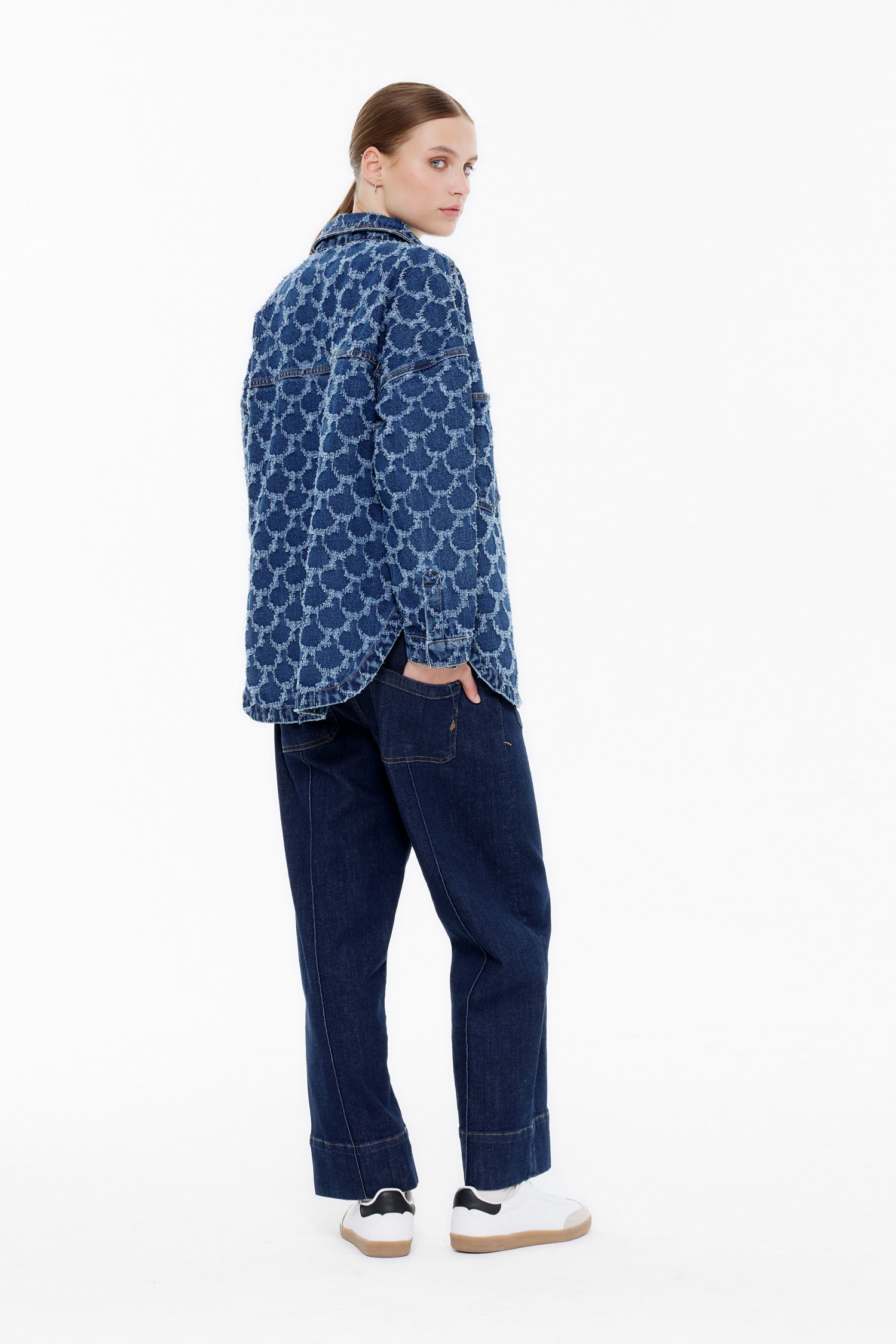 Shirty jacket - fancy denim