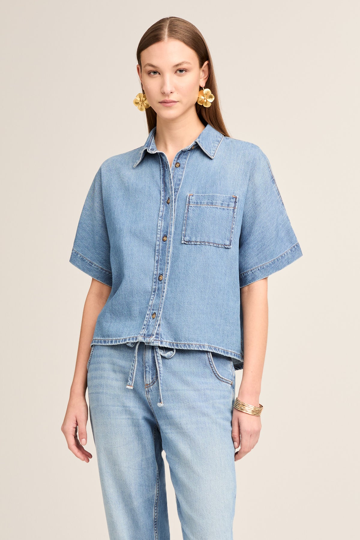 Nizza blouse - spring blue