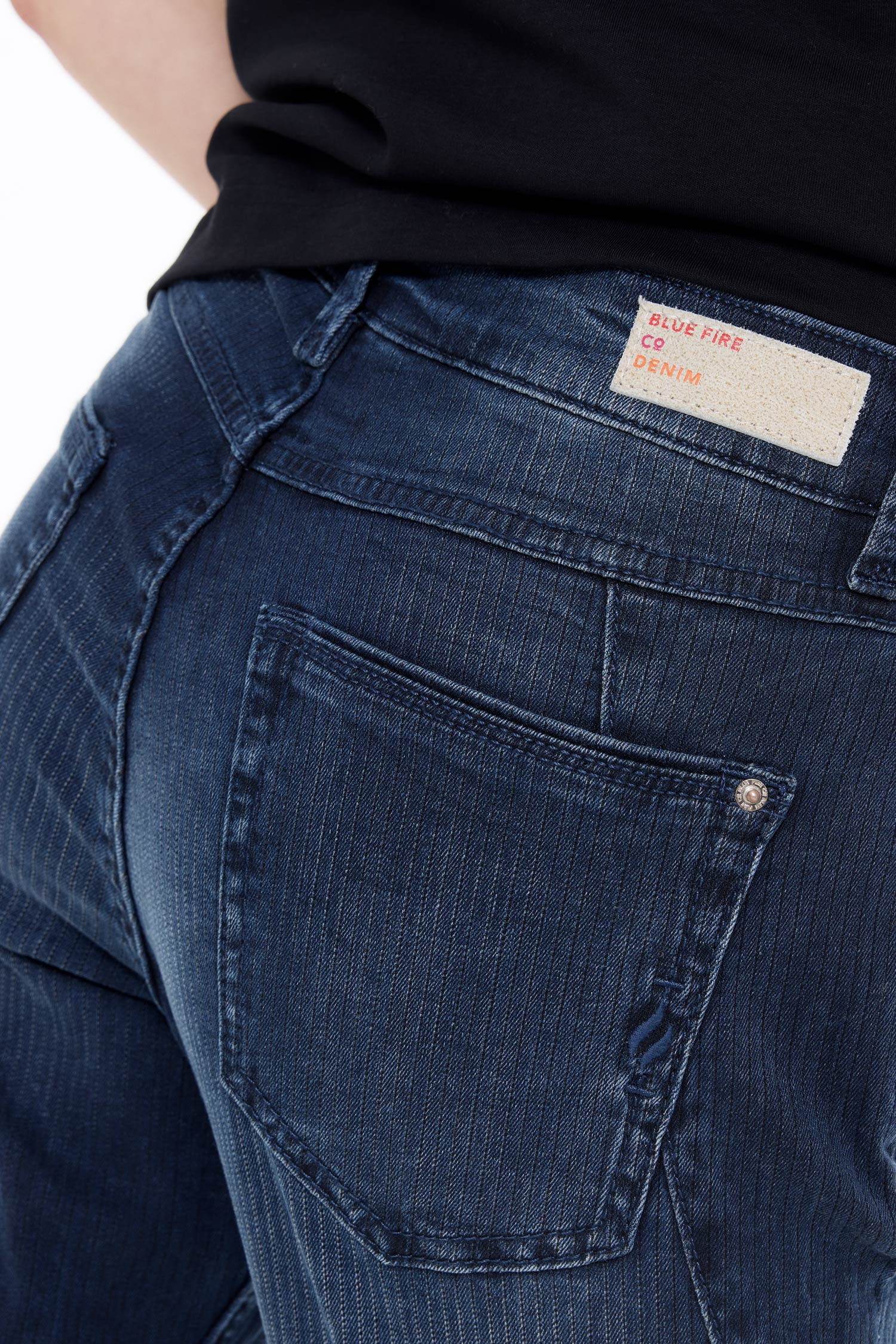 Gigi slim tapered - blue black stripe