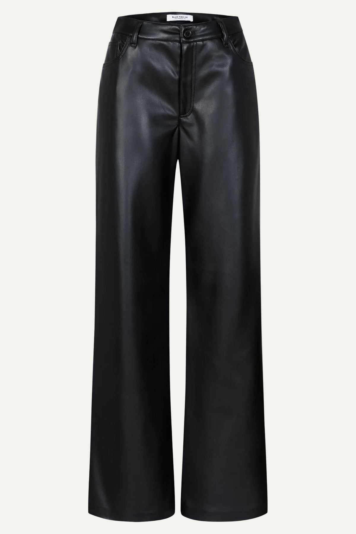 Judy wide leg - black leather