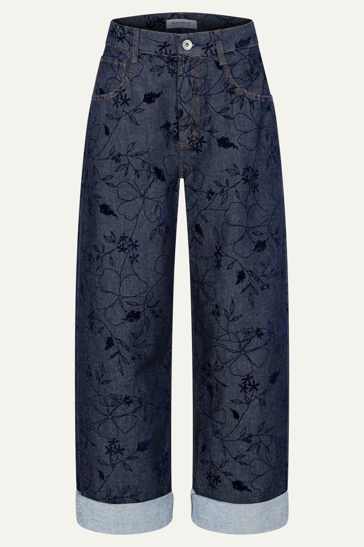 Aimee baggy - indigo flowers