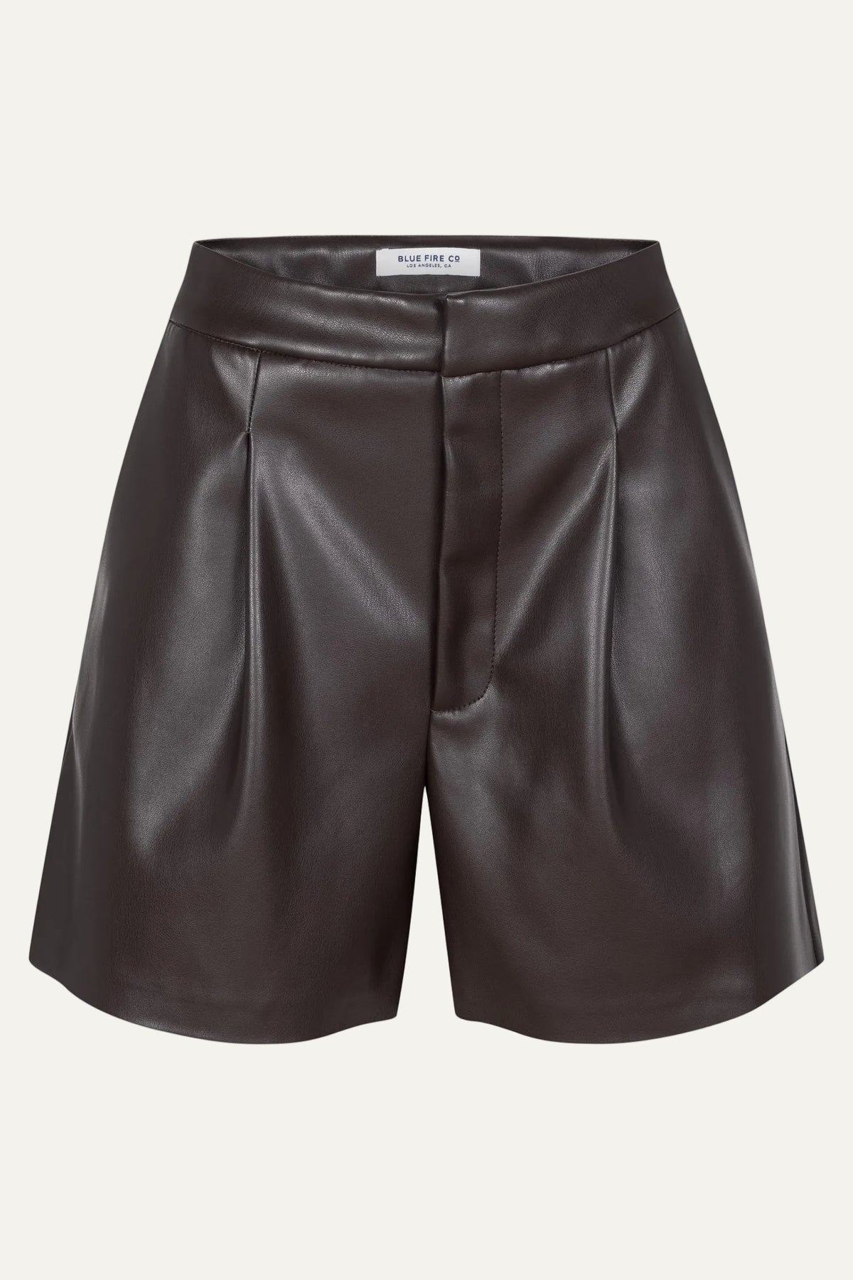 Hailey relaxed shorts - chocolate leather