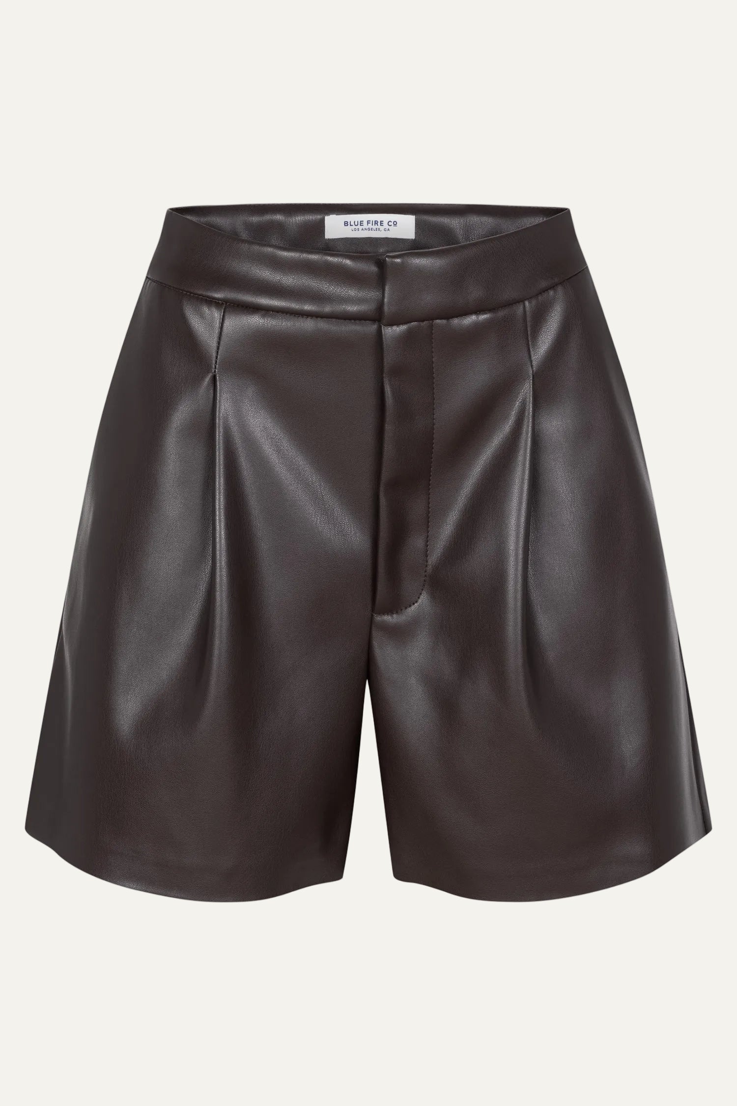 Hailey relaxed shorts - chocolate leather