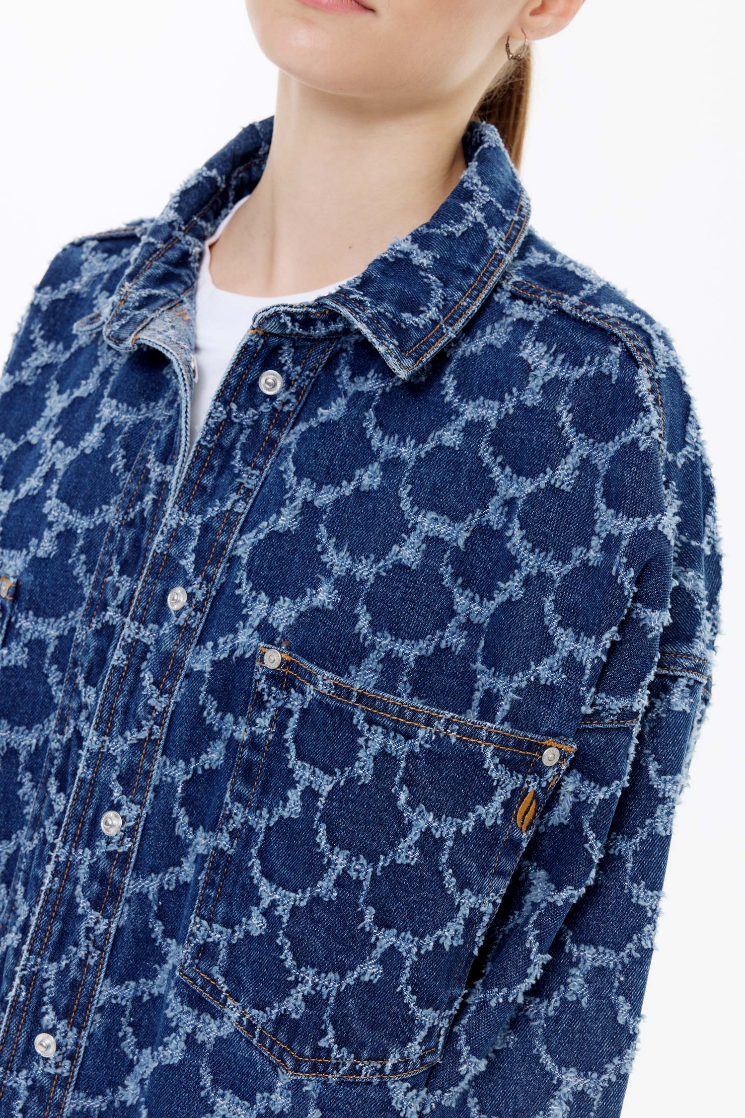 Shirty jacket - fancy denim