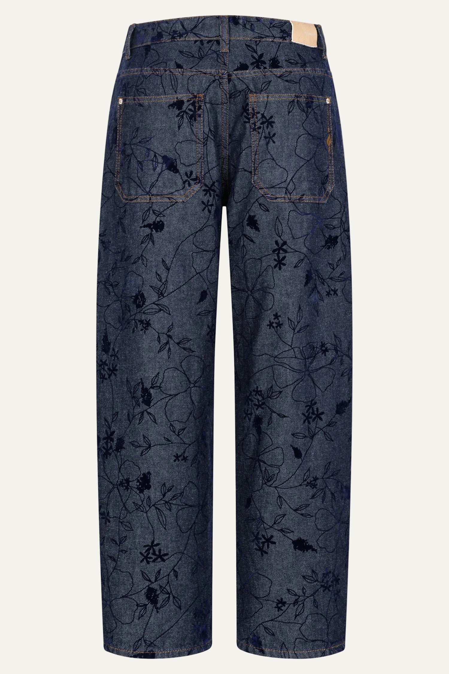 Zoe barrel fit - indigo flowers