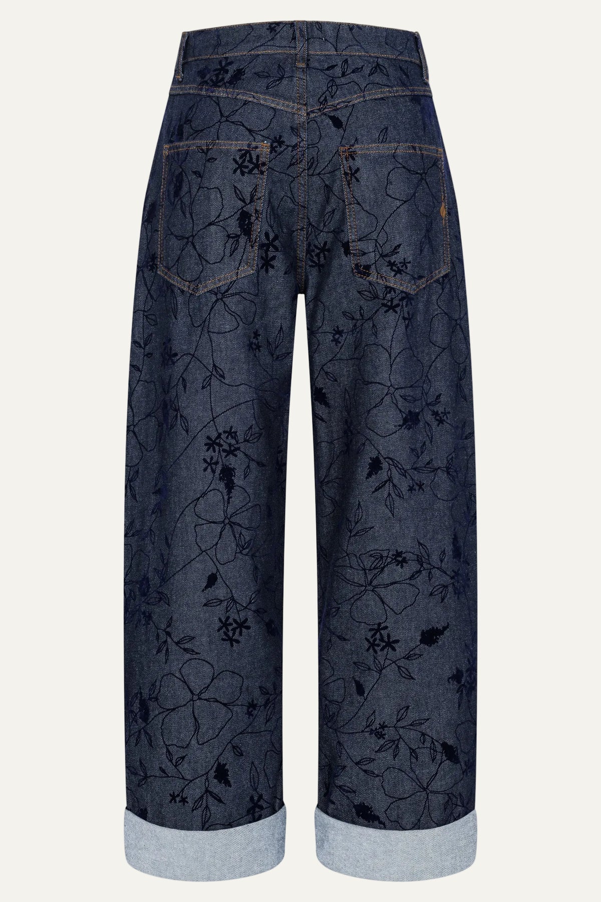 Aimee baggy - indigo flowers