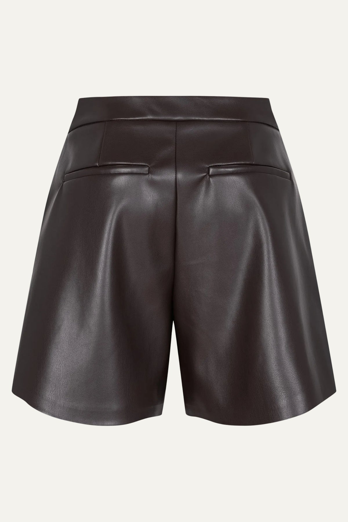 Hailey relaxed shorts - chocolate leather