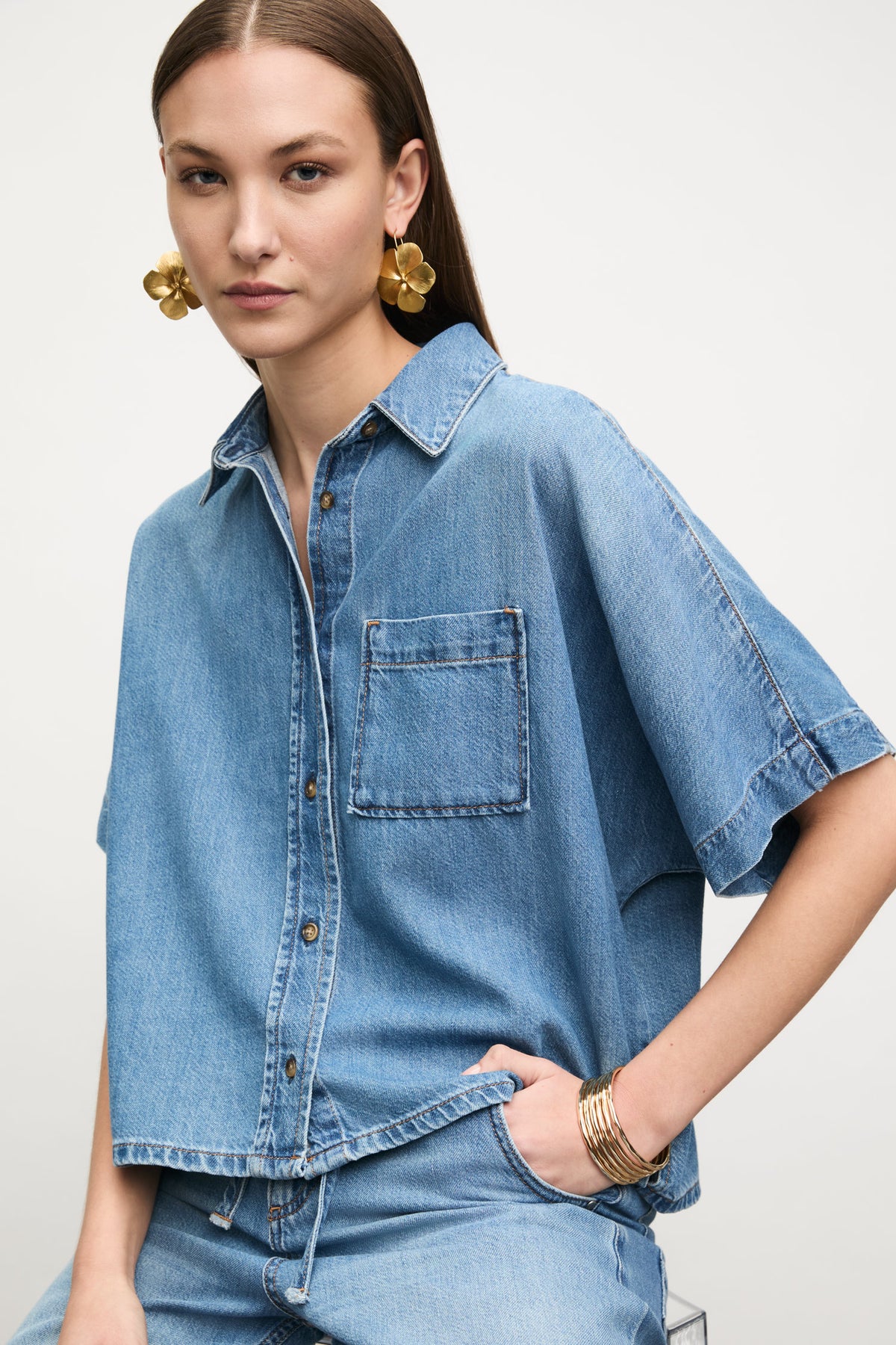 Nizza blouse - spring blue