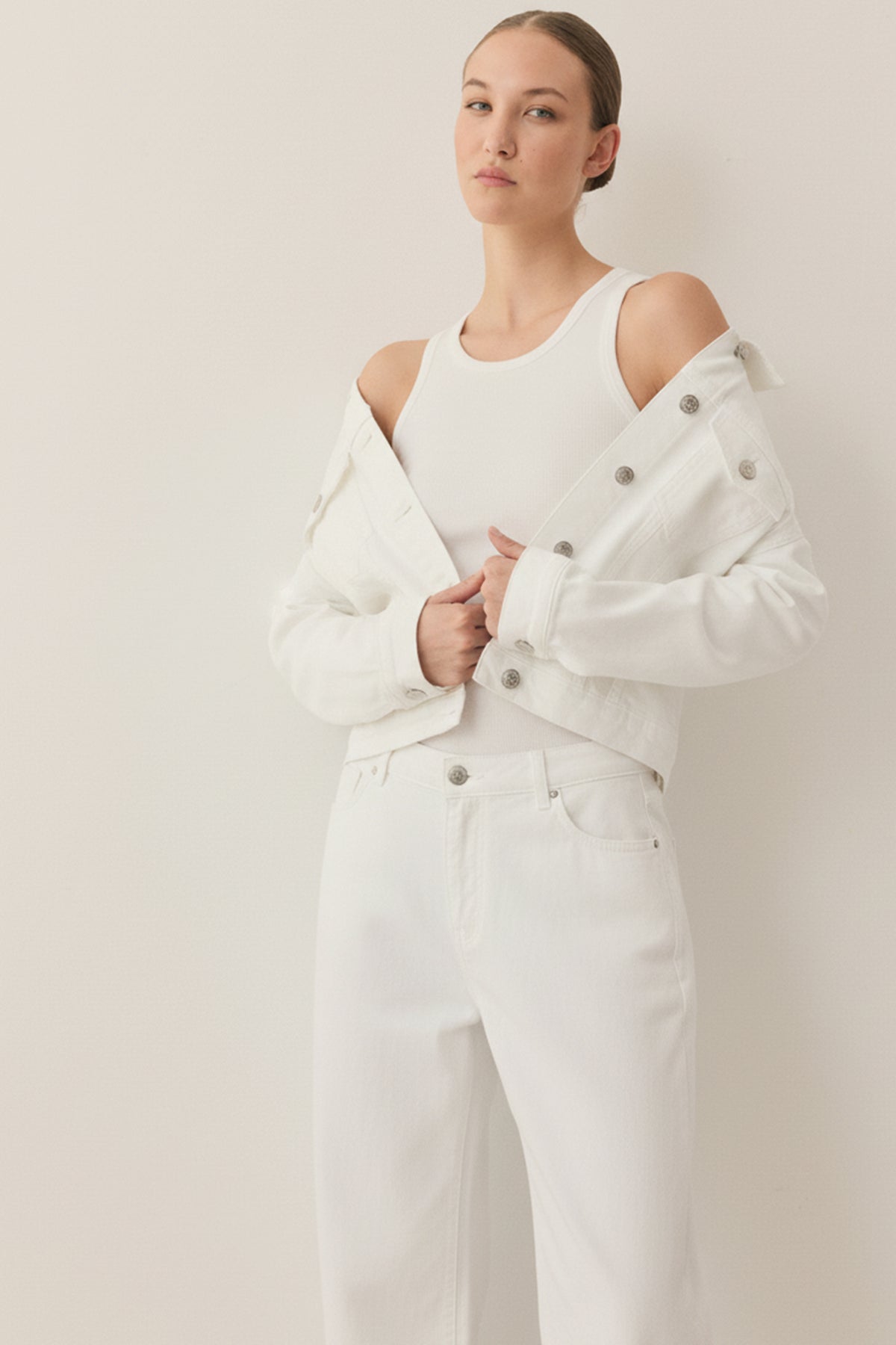 Fay jacket - white denim