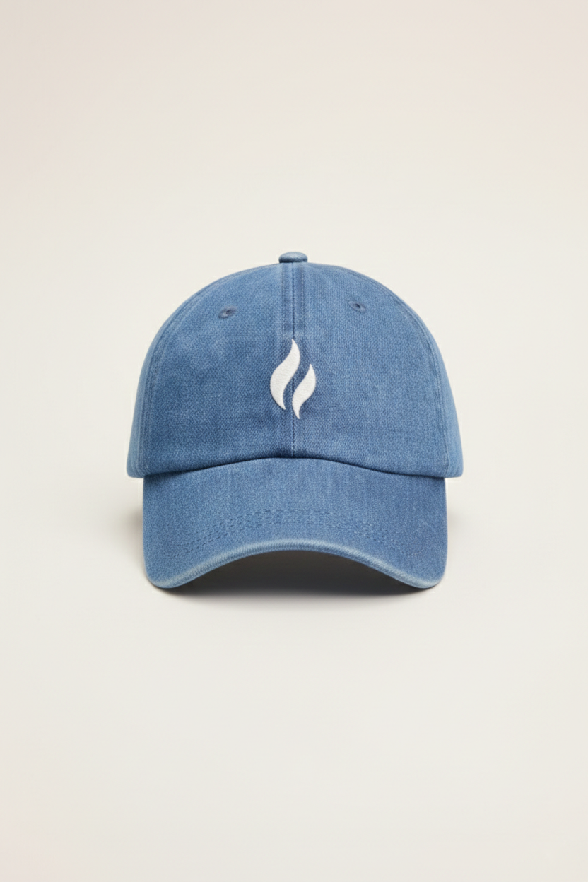 BF Cap - washed denim